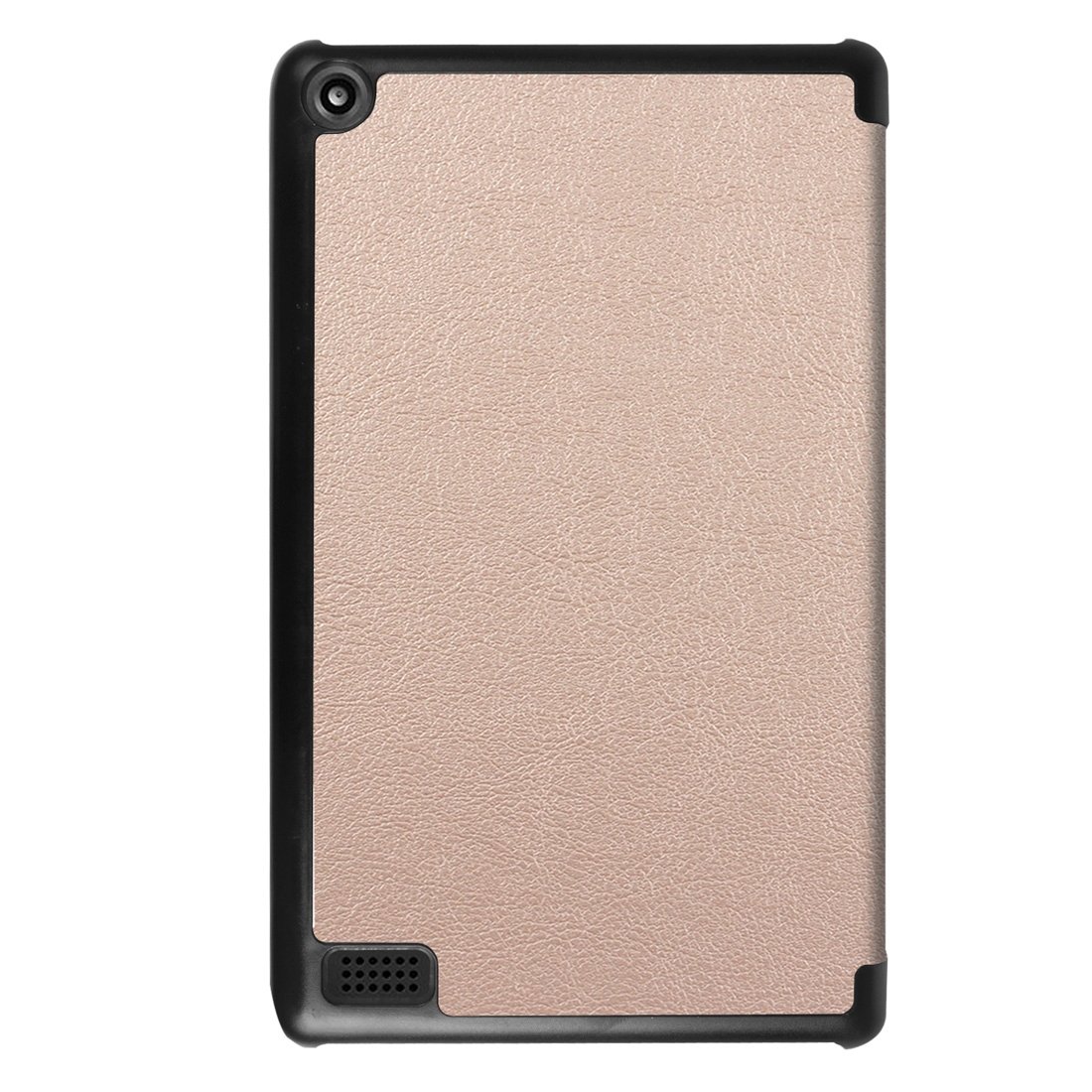 AMZER Flip Leather Case for tablets, featuring a stylish design with a three-folding holder, showcasing its sleek and functional appearance.