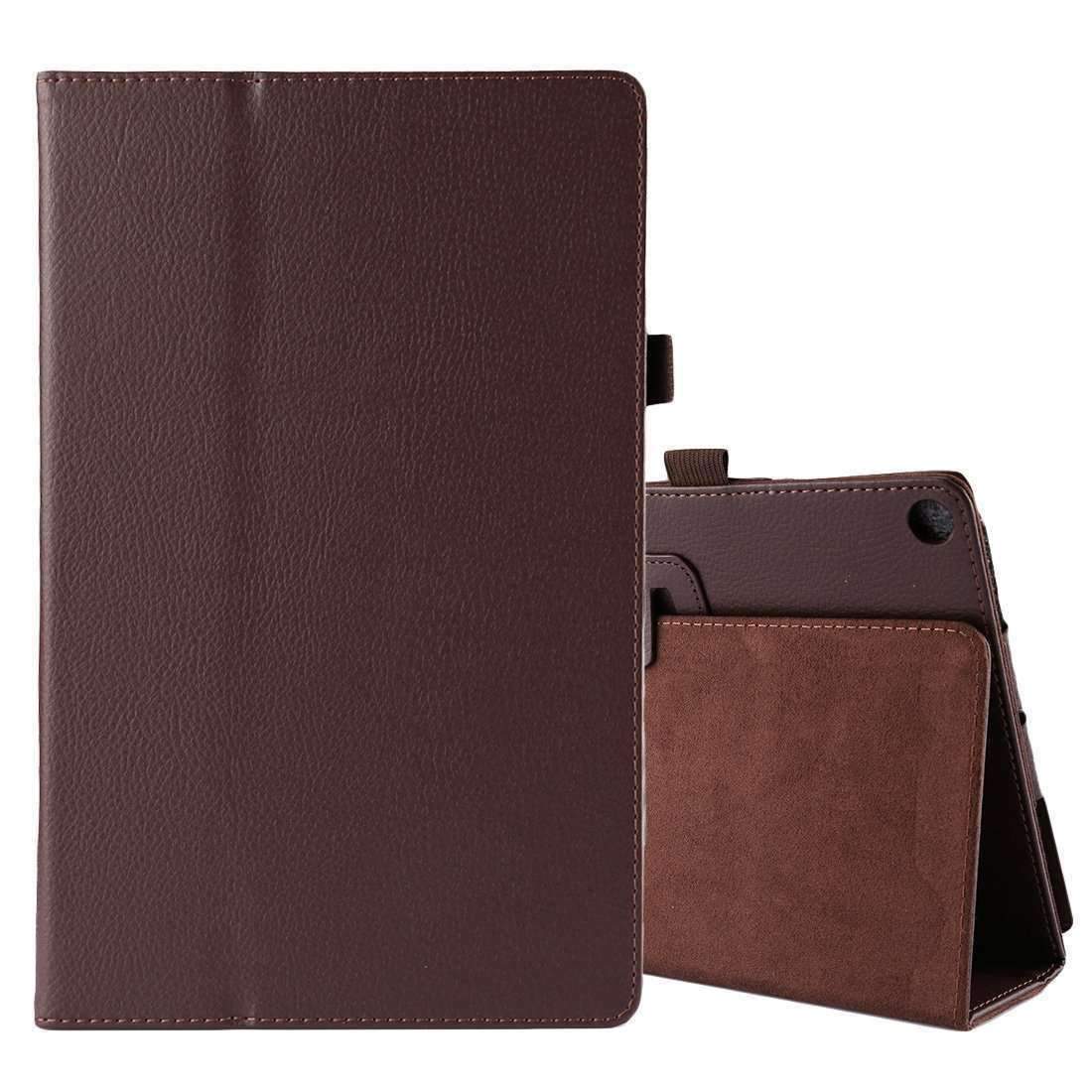 AMZER Flip Leather Case for Amazon device, showcasing its sleek design and flip stand feature.