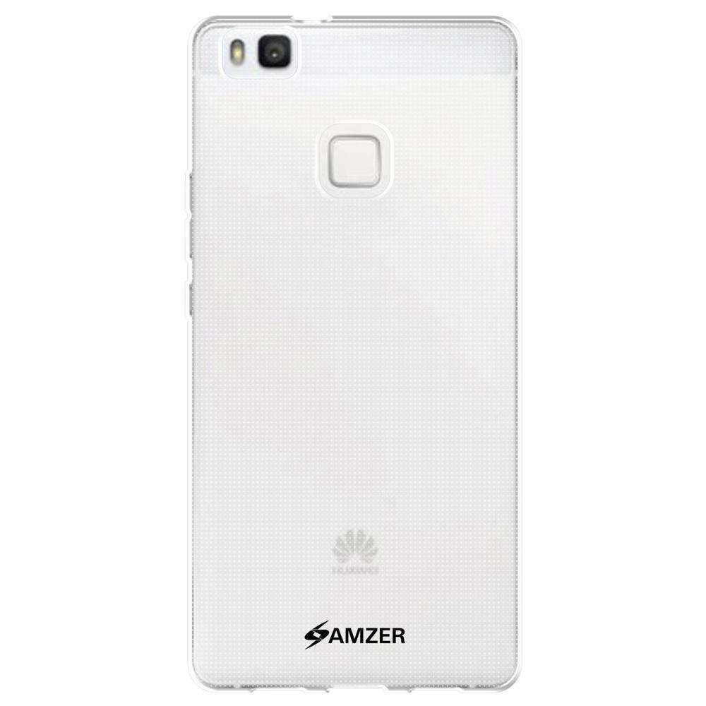 AMZER Pudding Soft TPU Skin Case for Huawei P9 Lite, clear design showcasing the phone's original look while providing protection.