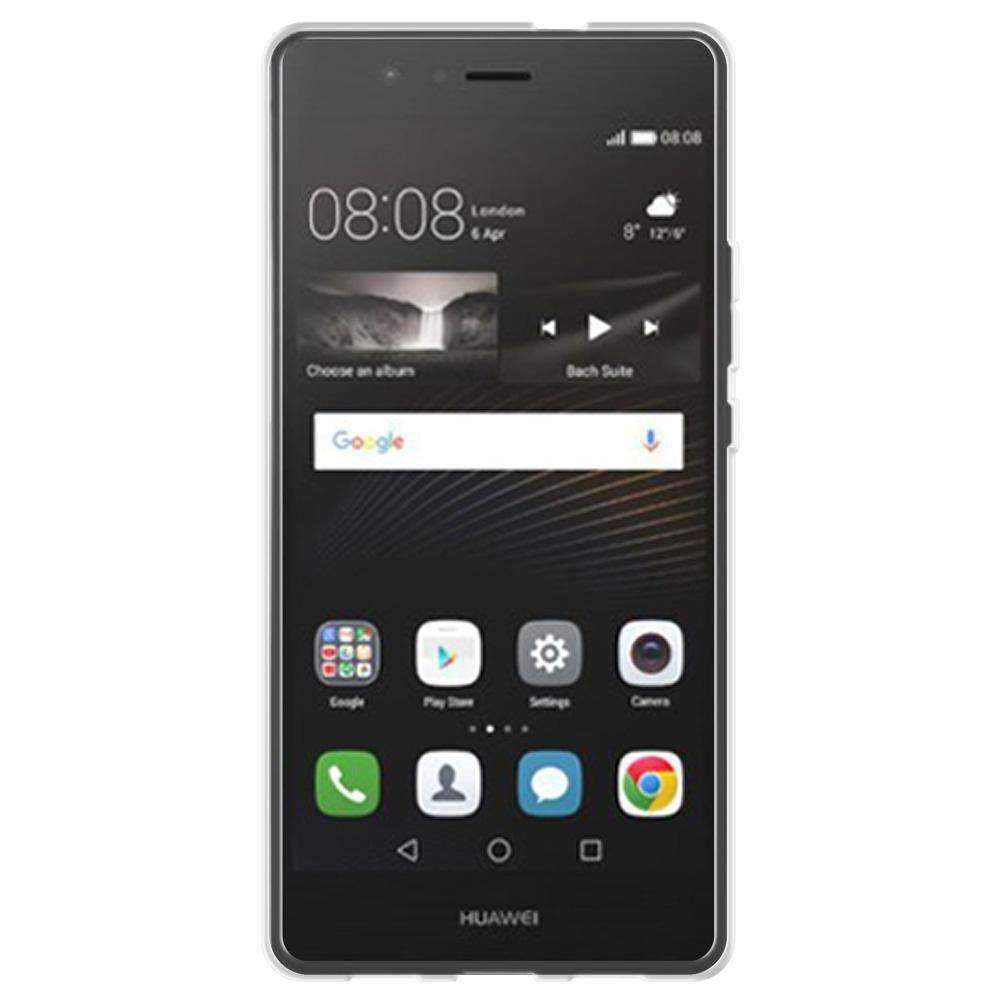 AMZER Pudding Soft TPU Skin Case for Huawei P9 Lite, clear design showcasing the phone's original look while providing protection.
