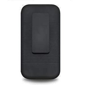 AMZER Shellster Hard Case with Belt Clip Holster for HTC Rezound, showcasing its impact-resistant shell and soft fabric lining.