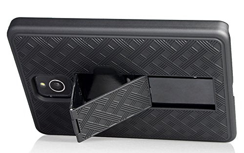 AMZER Shellster Hard Case with Kickstand for Blackberry Passport, featuring a matte finish and reinforced edges for protection.