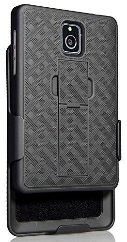 AMZER Shellster Hard Case with Kickstand for Blackberry Passport, featuring a matte finish and reinforced edges for protection.