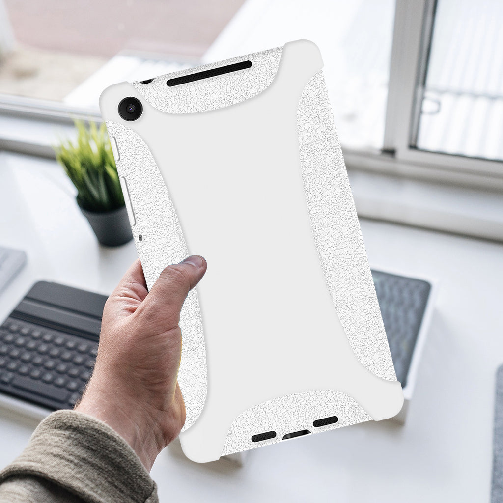 Amzer Shockproof Rugged Silicone Skin Jelly Case for Google New Nexus 7 in black, showcasing its flexible design and textured grip.