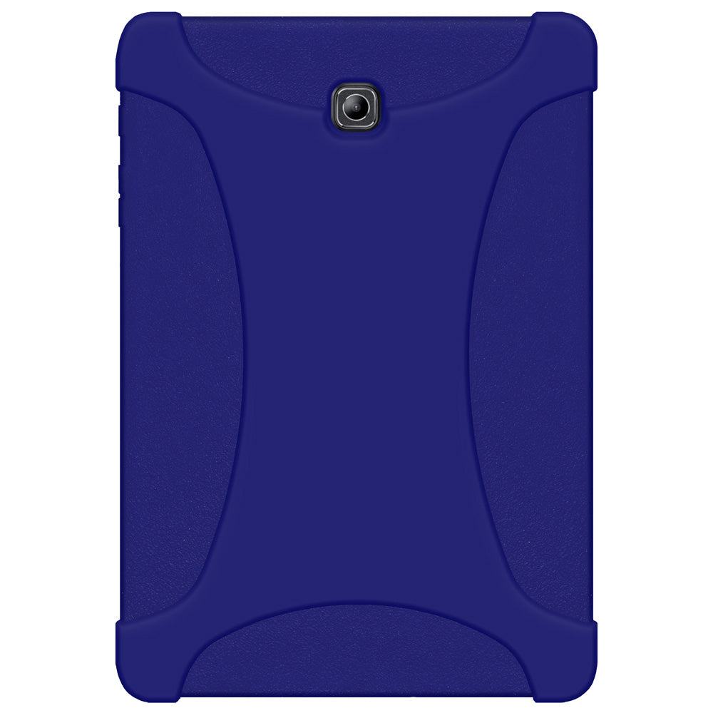 AMZER Shockproof Silicone Skin Jelly Case for Samsung GALAXY Tab S2, showcasing its flexible design and textured grip.