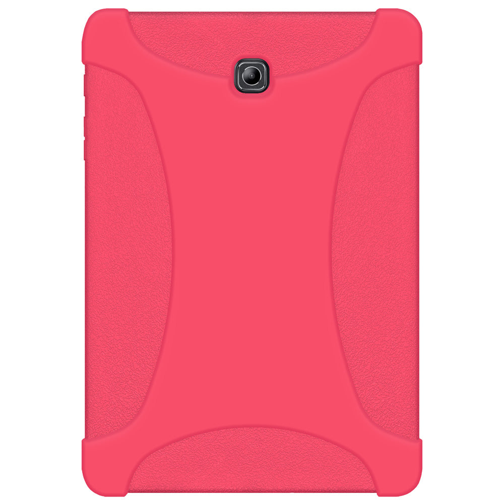 AMZER Shockproof Silicone Skin Jelly Case for Samsung GALAXY Tab S2, showcasing its flexible design and textured grip.