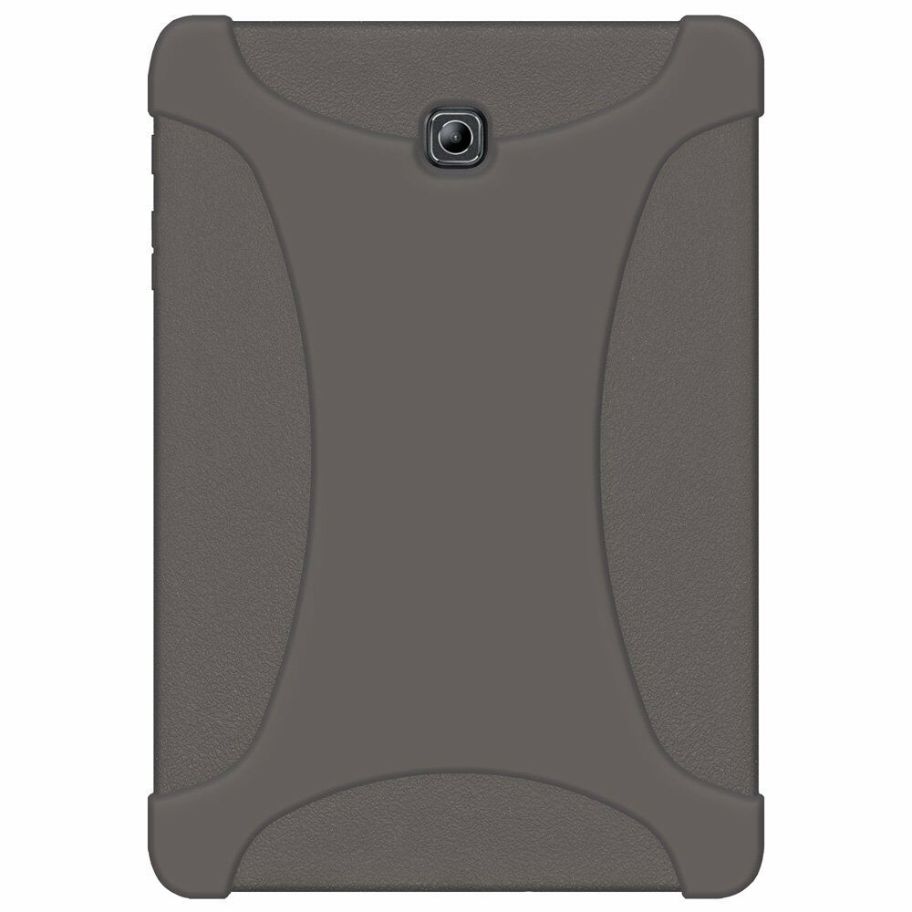 AMZER Shockproof Silicone Skin Jelly Case for Samsung GALAXY Tab S2, showcasing its flexible design and textured grip.