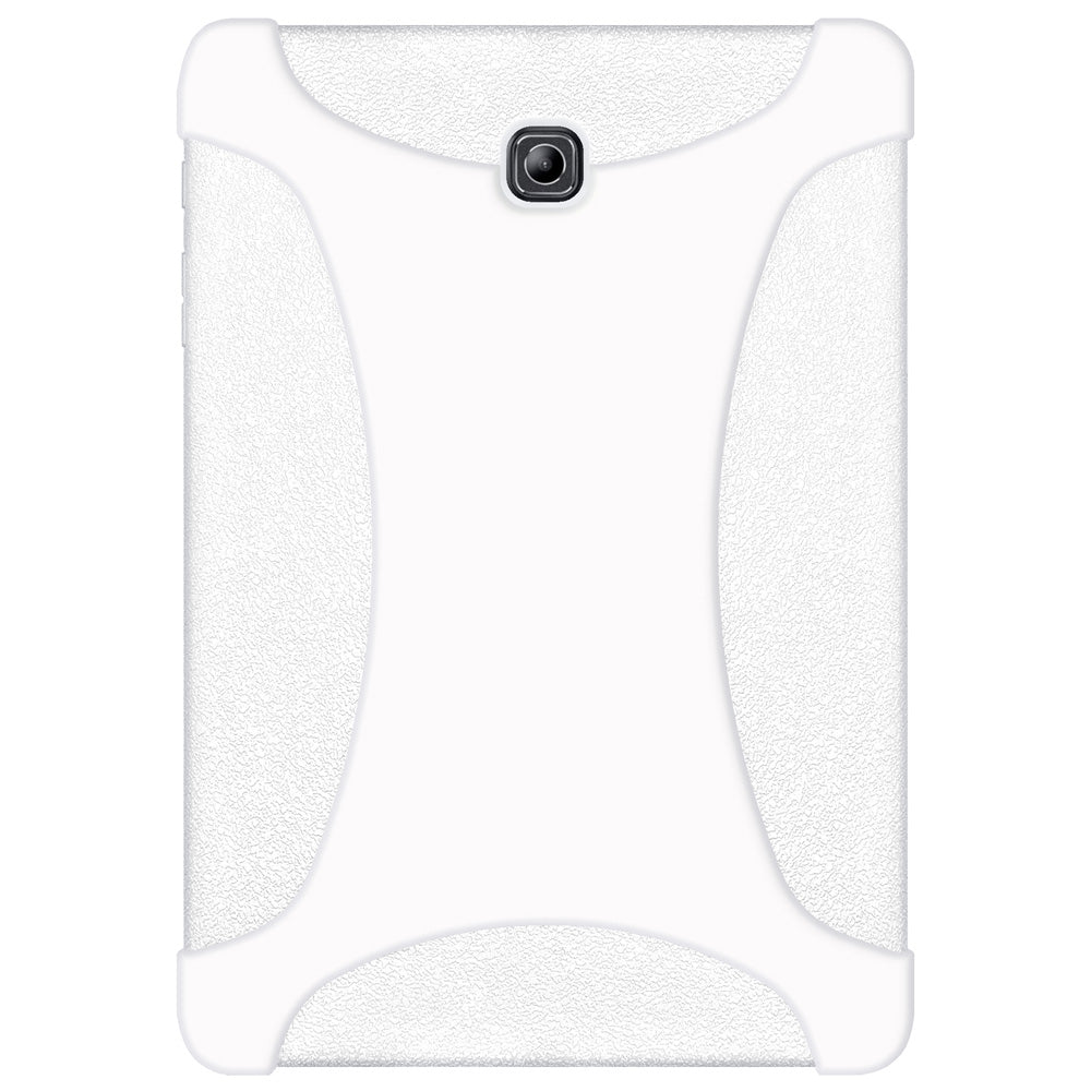 AMZER Shockproof Silicone Skin Jelly Case for Samsung GALAXY Tab S2, showcasing its flexible design and textured grip.