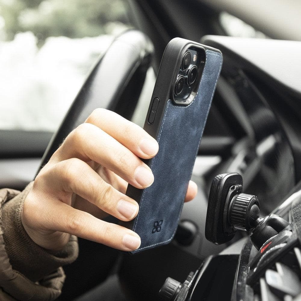 Colorful detachable leather wallet case for Apple iPhone 13 Pro Max, featuring card slots and a kick-stand.