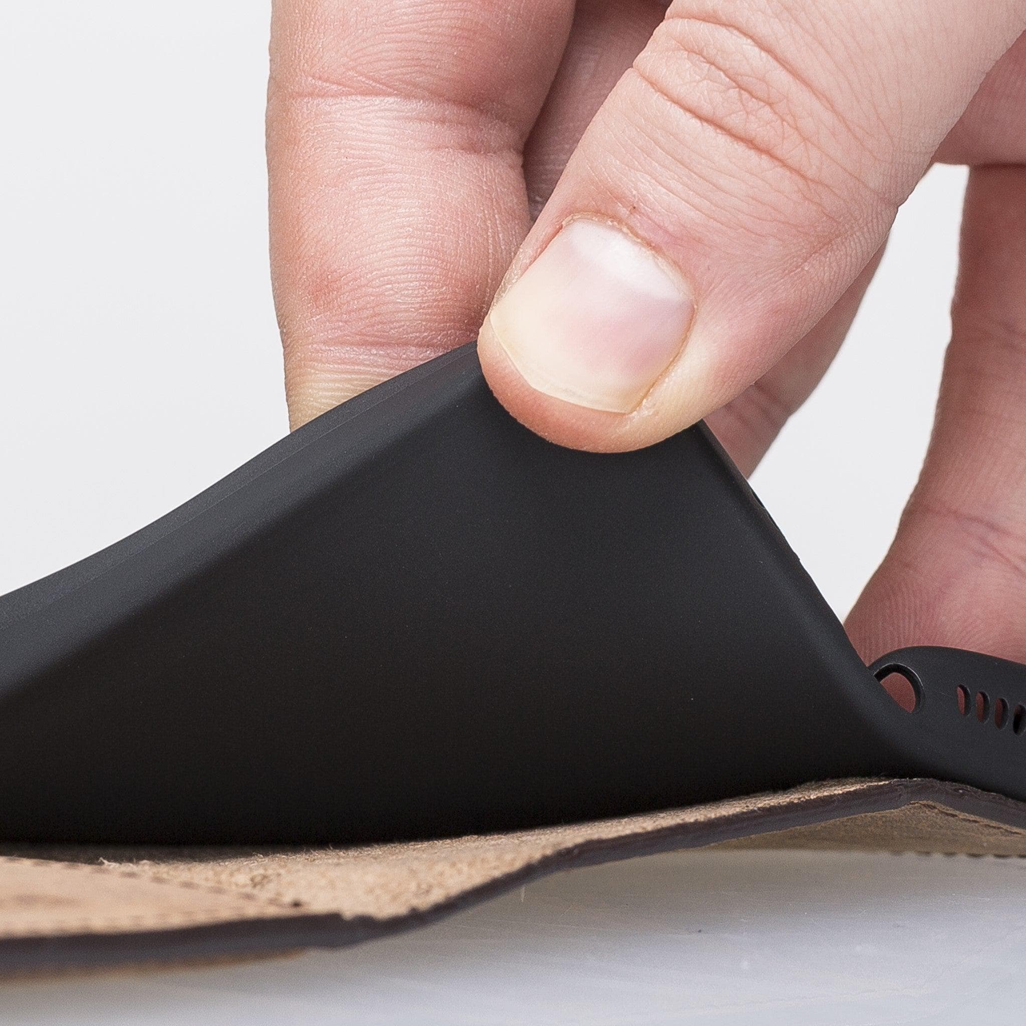 Apple iPhone 13 Series Non-Detachable Leather Wallet Case in black, showcasing card slots and magnetic clip.