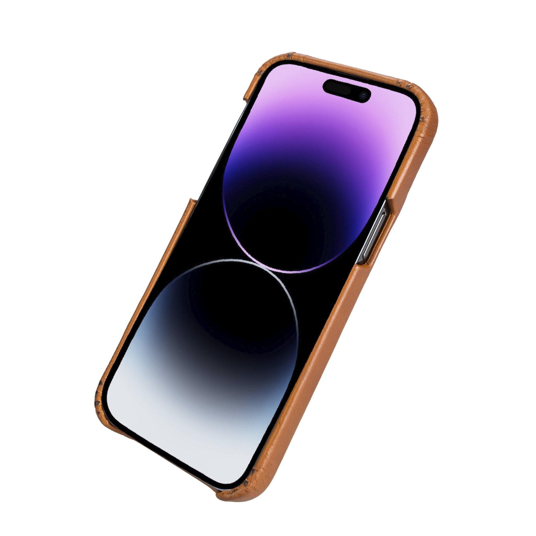 Apple iPhone 14 Series Full Leather Coating Back Cover in premium leather, showcasing its elegant design and high-quality craftsmanship.