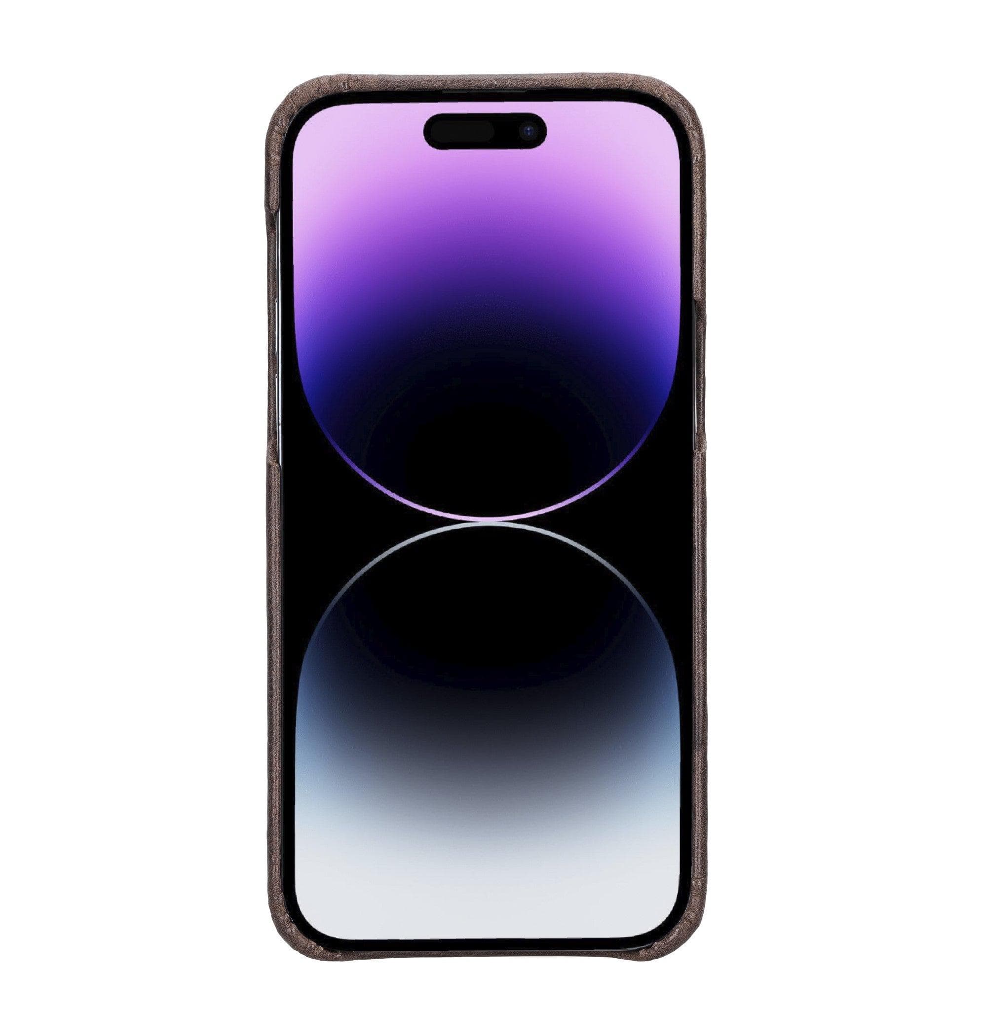 Apple iPhone 14 Series Full Leather Coating Back Cover in premium leather, showcasing its elegant design and high-quality craftsmanship.