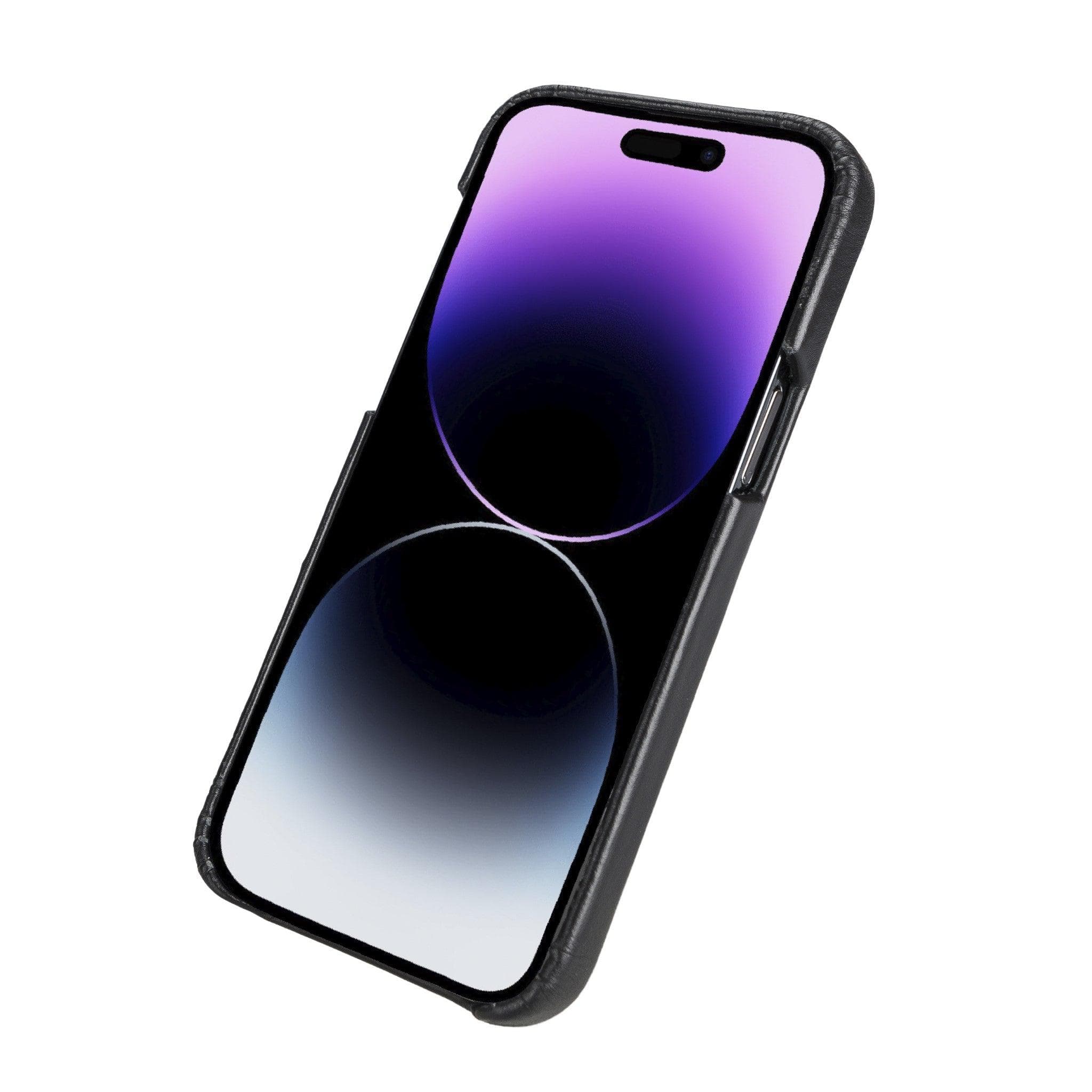 Apple iPhone 14 Series Full Leather Coating Back Cover in premium leather, showcasing its elegant design and high-quality craftsmanship.