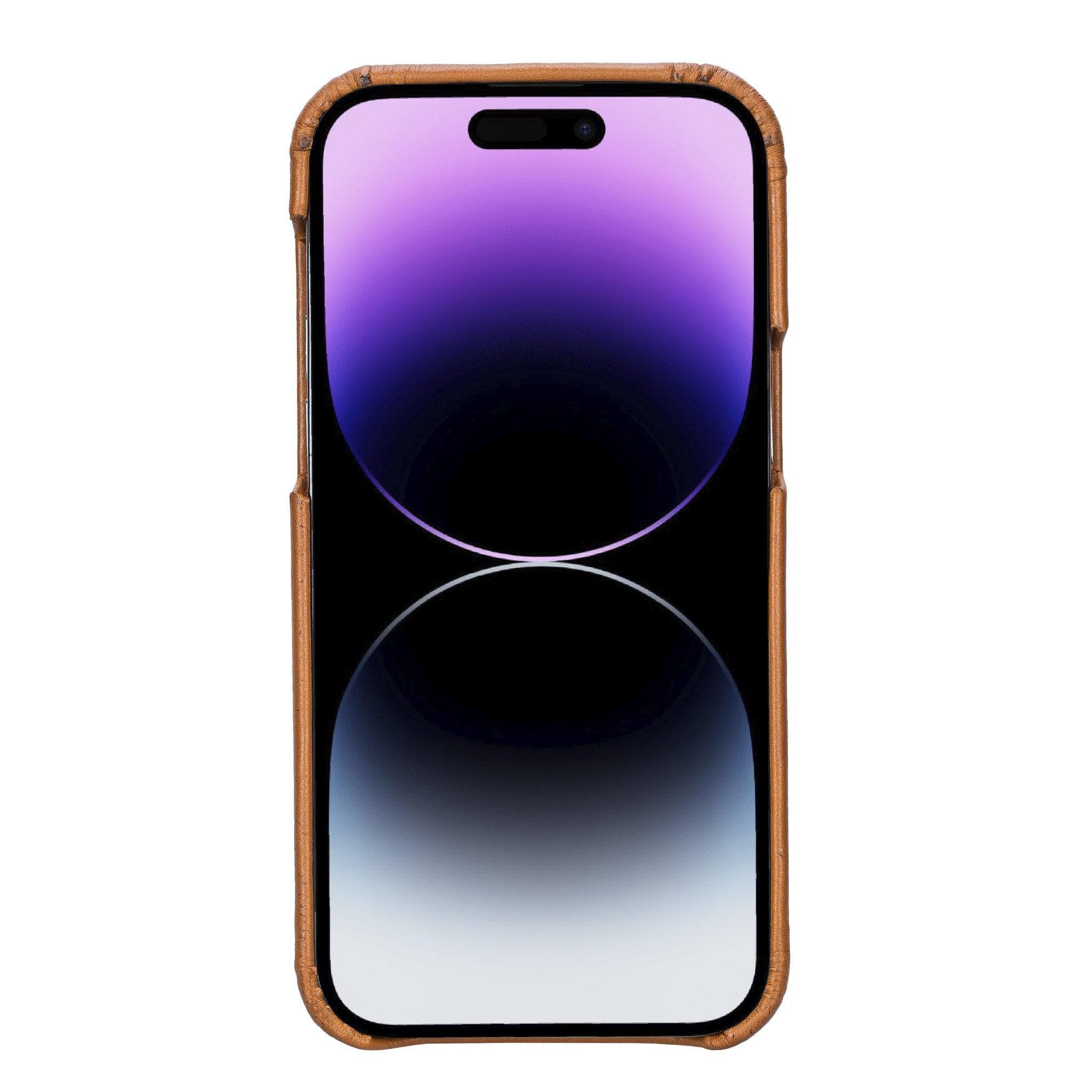 Apple iPhone 14 Series Full Leather Coating Detachable Wallet Case in black leather, showcasing its sleek design and card slots.