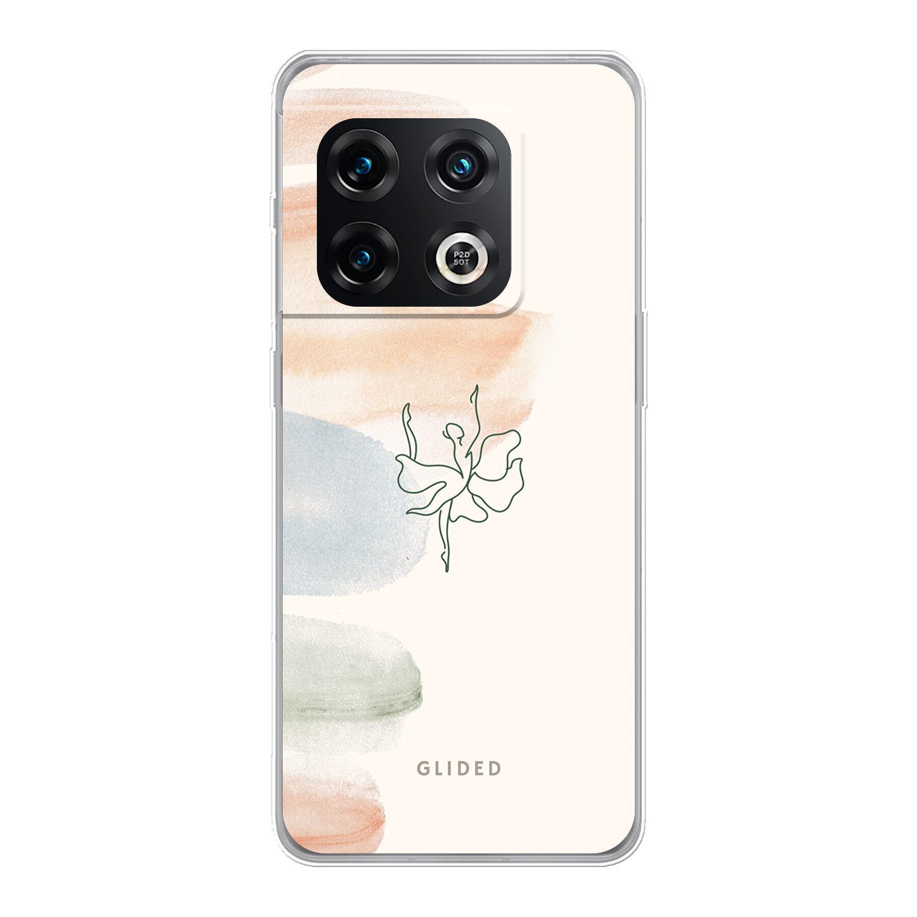 Aquarelle Handyhülle für OnePlus 10 Pro mit zarten Pastellfarben und einer Ballerina, die Eleganz und Kunst vereint.
