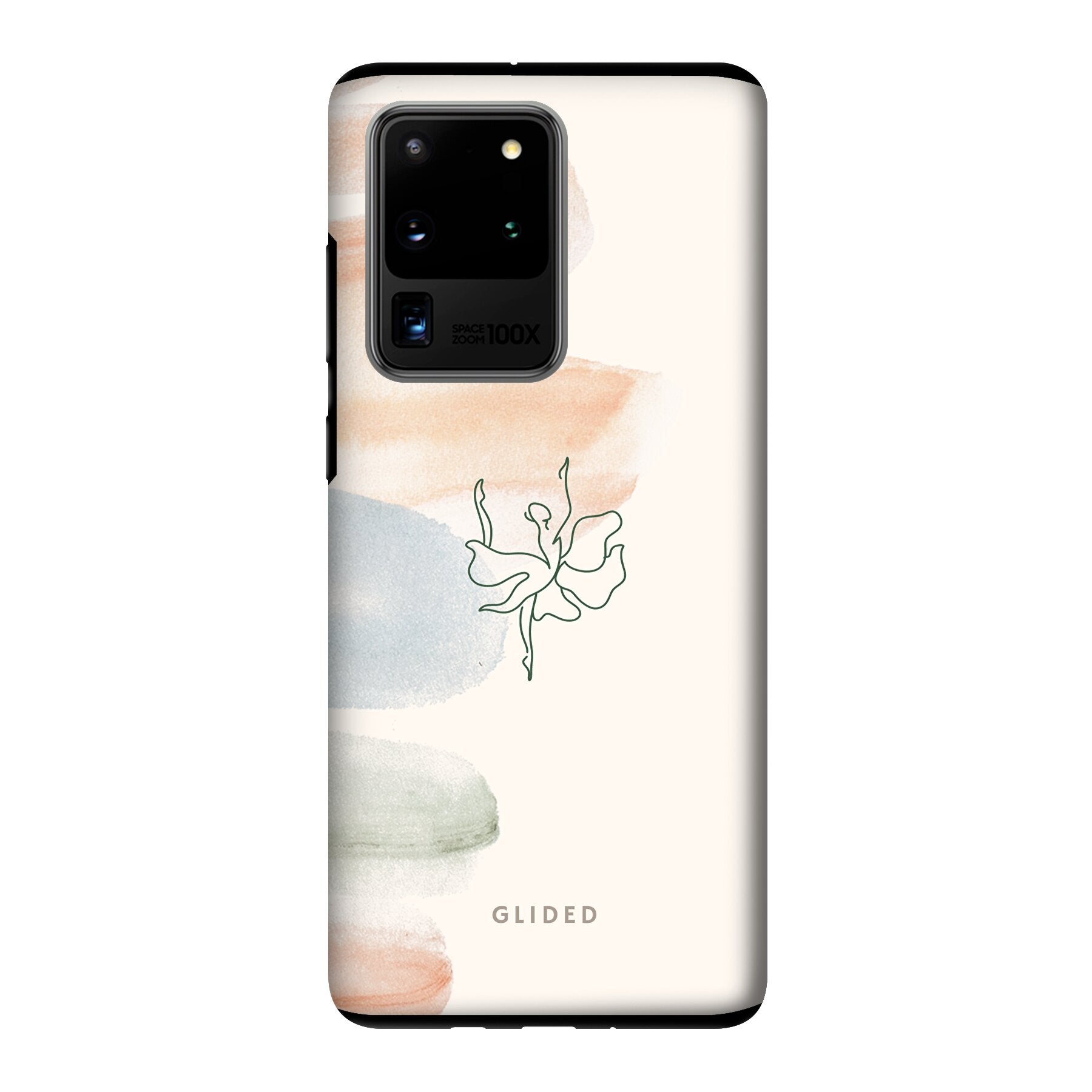 Aquarelle Handyhülle für Samsung Galaxy S20 Ultra mit zarten Pastellfarben und einer eleganten Ballerina im Design.