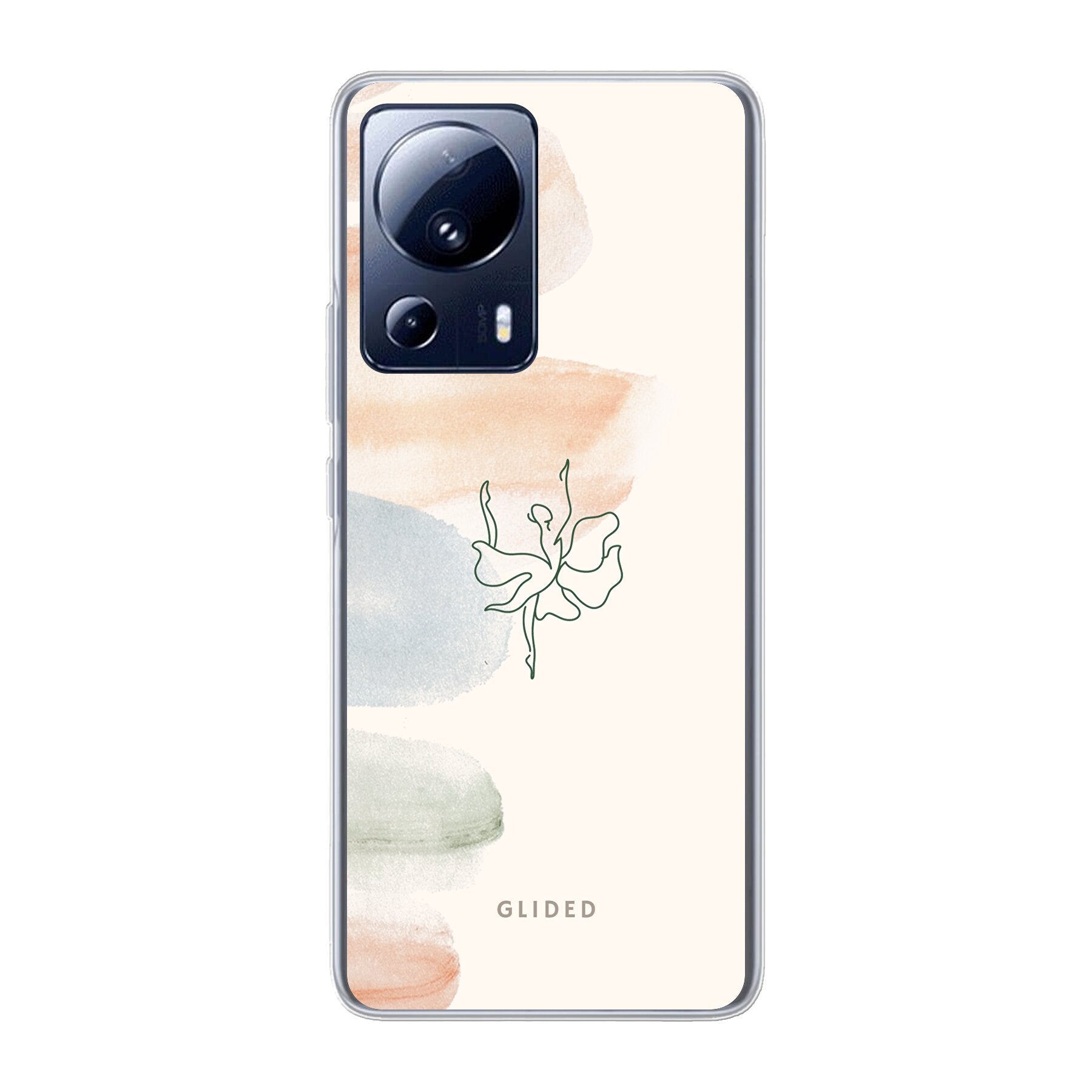 Aquarelle Handyhülle für Xiaomi 13 Lite mit zarten Pastellfarben und einer eleganten Ballerina im Design, idealer Schutz und Stil.