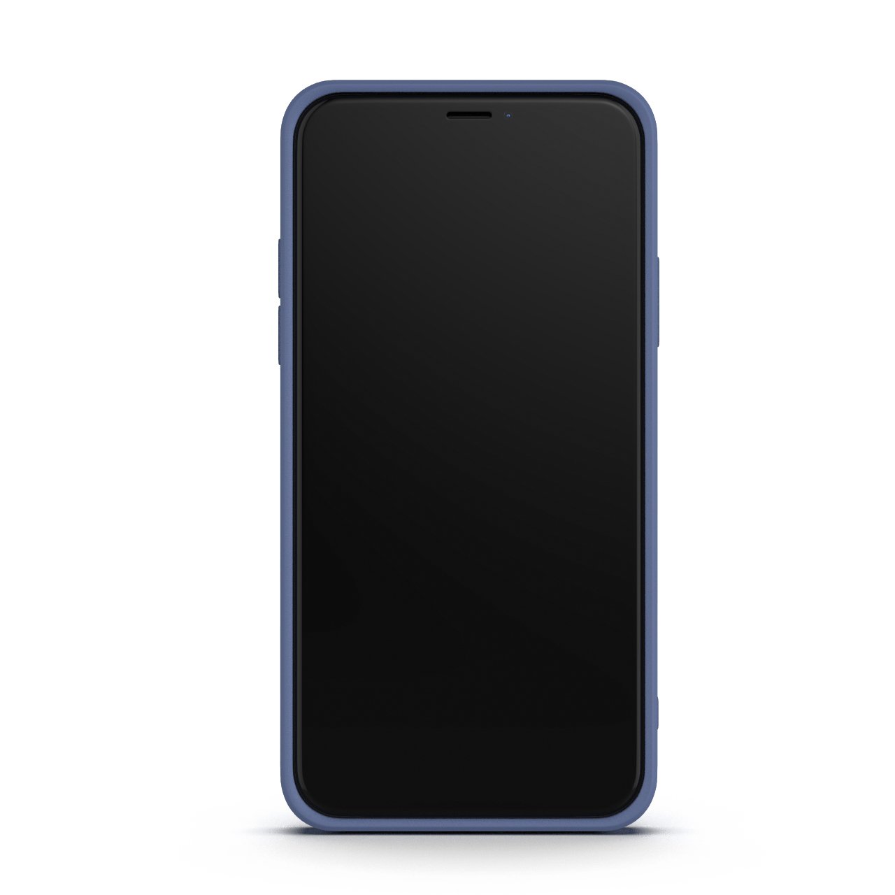 Ash Blue iPhone X / XS Case made from durable Liquid Silicone with a soft microfiber lining, showcasing its elegant design and protective features.