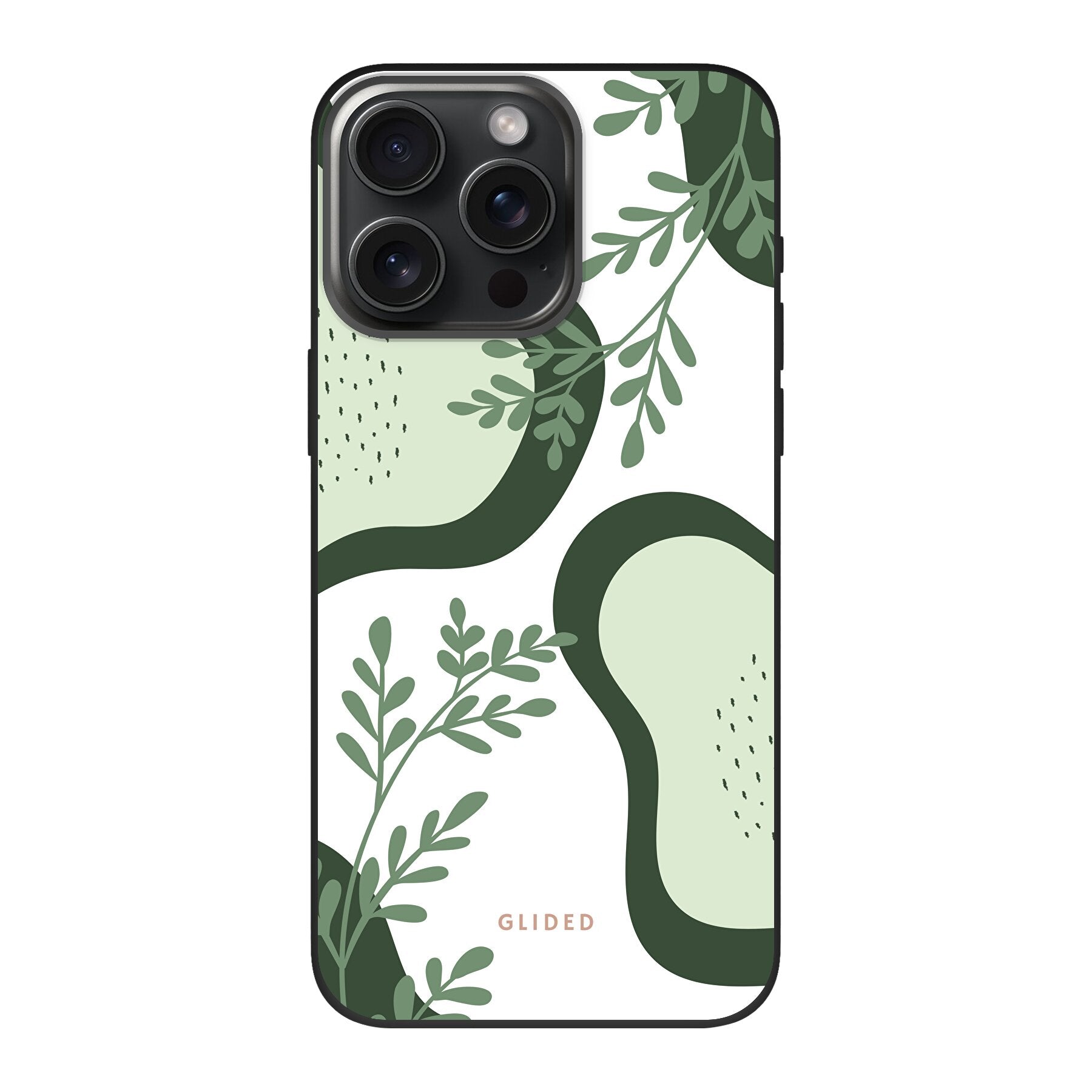 Farbenfrohe Avocado iPhone 15 Pro Handyhülle mit abstraktem Design, das lebendige Avokados zeigt.