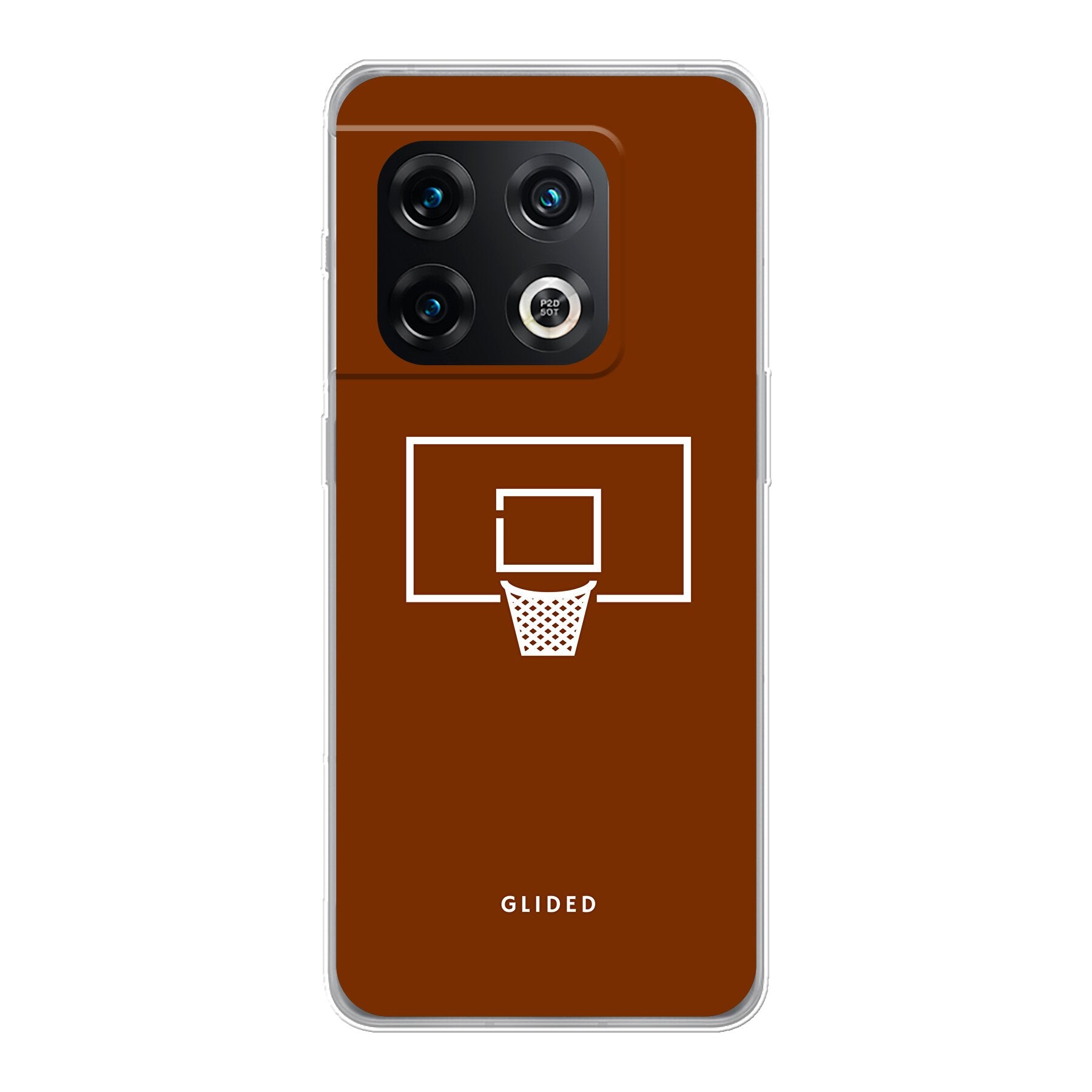Basket Blaze Handyhülle für OnePlus 10 Pro mit lebendigem Basketballnetz auf orangefarbenem Hintergrund, ideal für Basketballfans.
