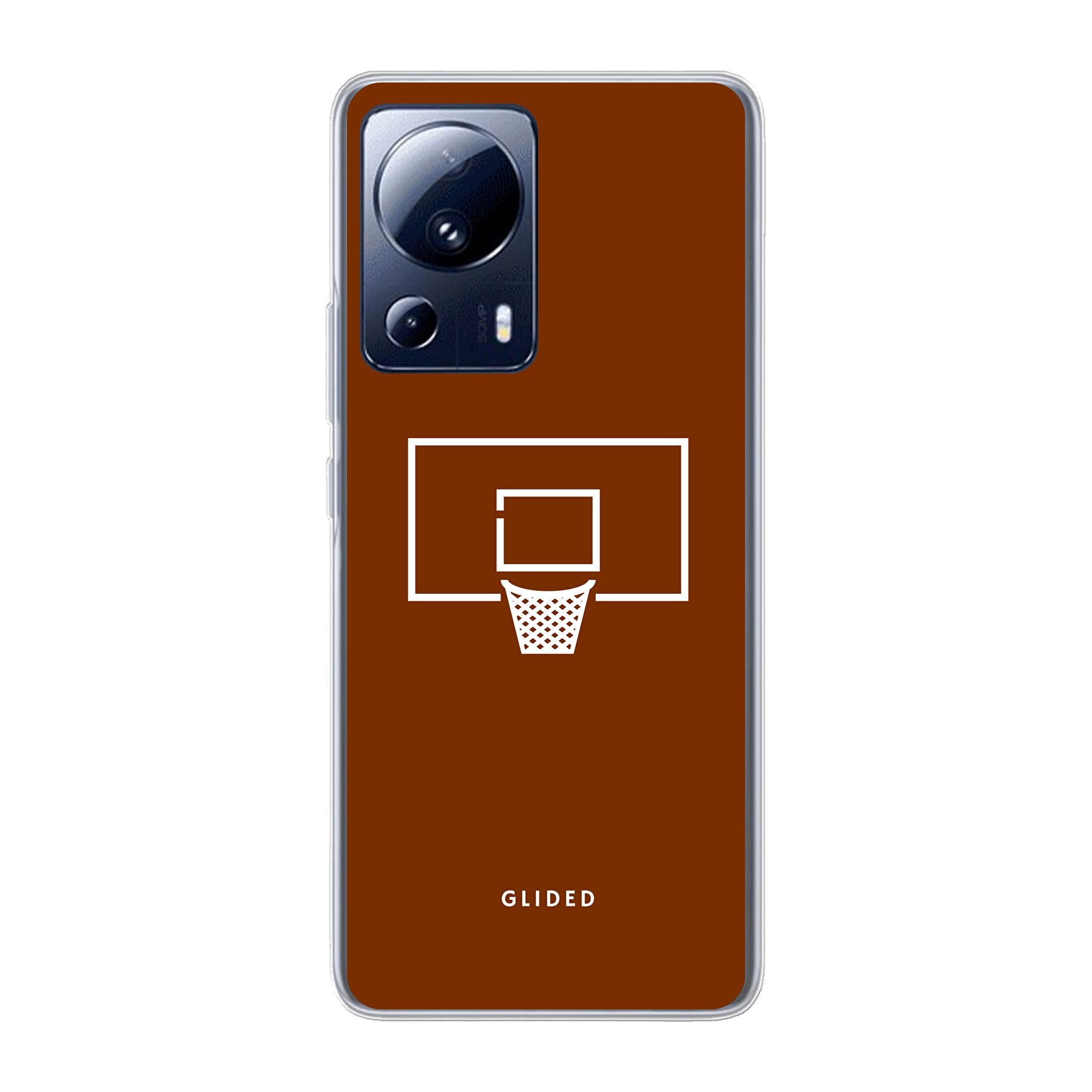 Basket Blaze Handyhülle für Xiaomi 13 Lite mit lebendigem Basketballnetz auf orangefarbenem Hintergrund.