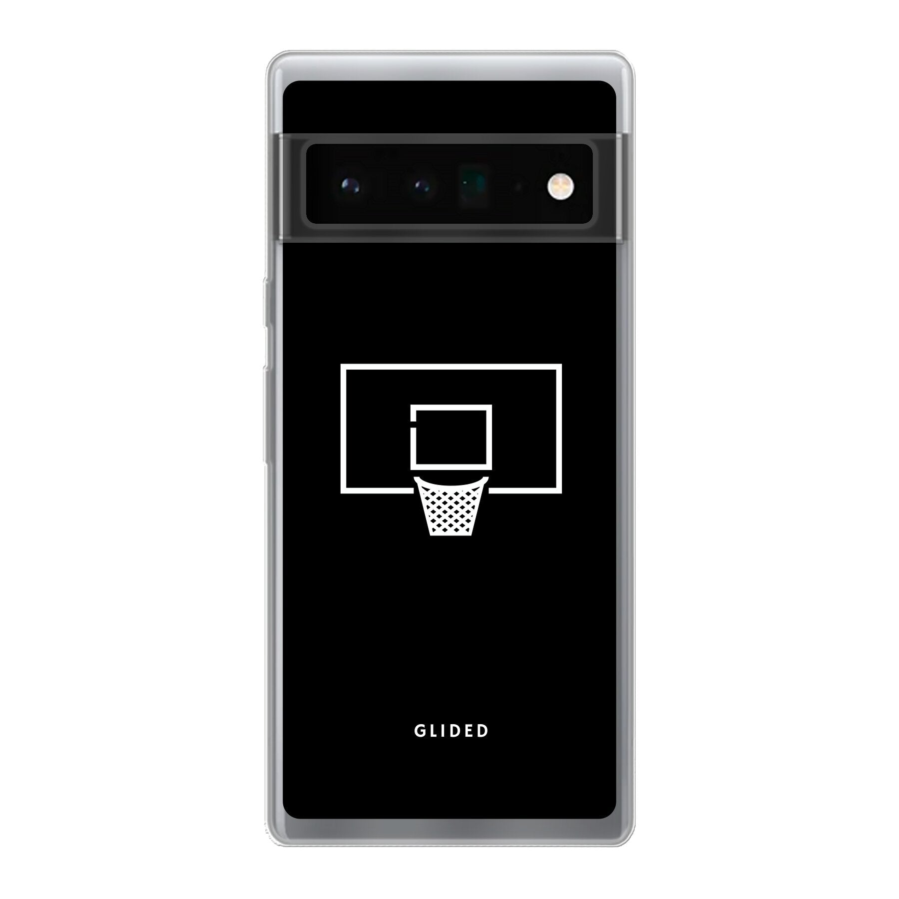 Basketball Fun Handyhülle für Google Pixel 6 Pro mit lebendigem Basketballnetz-Design auf dunklem Hintergrund.