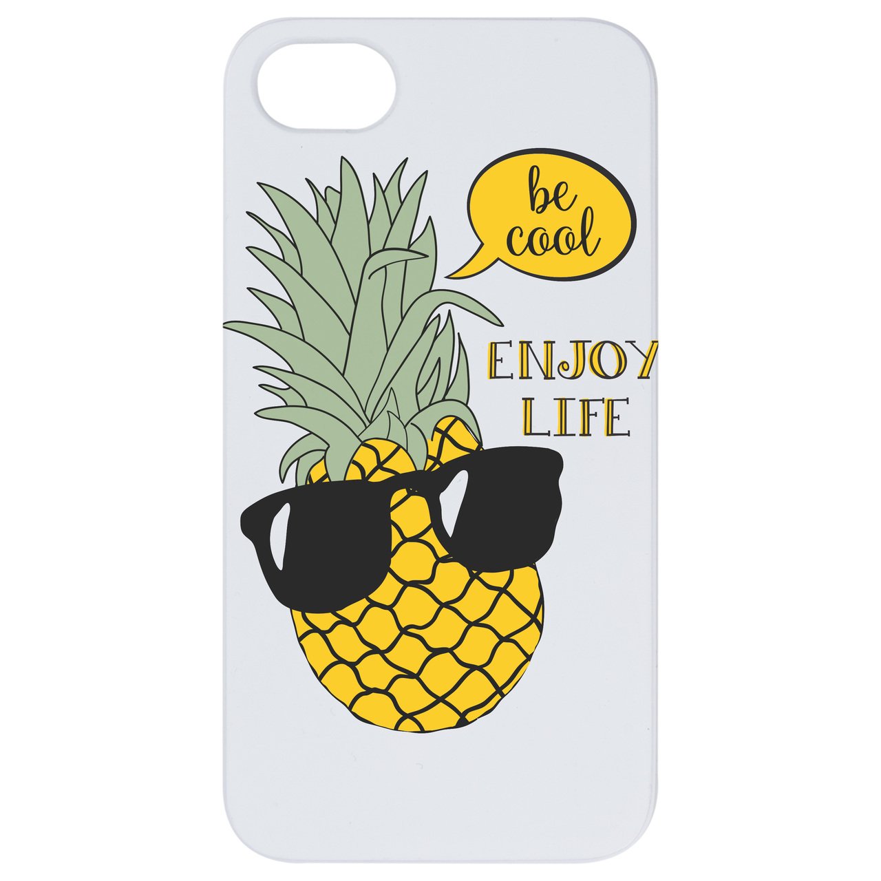 Be Cool Enjoy Life UV Color Printed phone case showcasing unique wood design and vibrant colors.