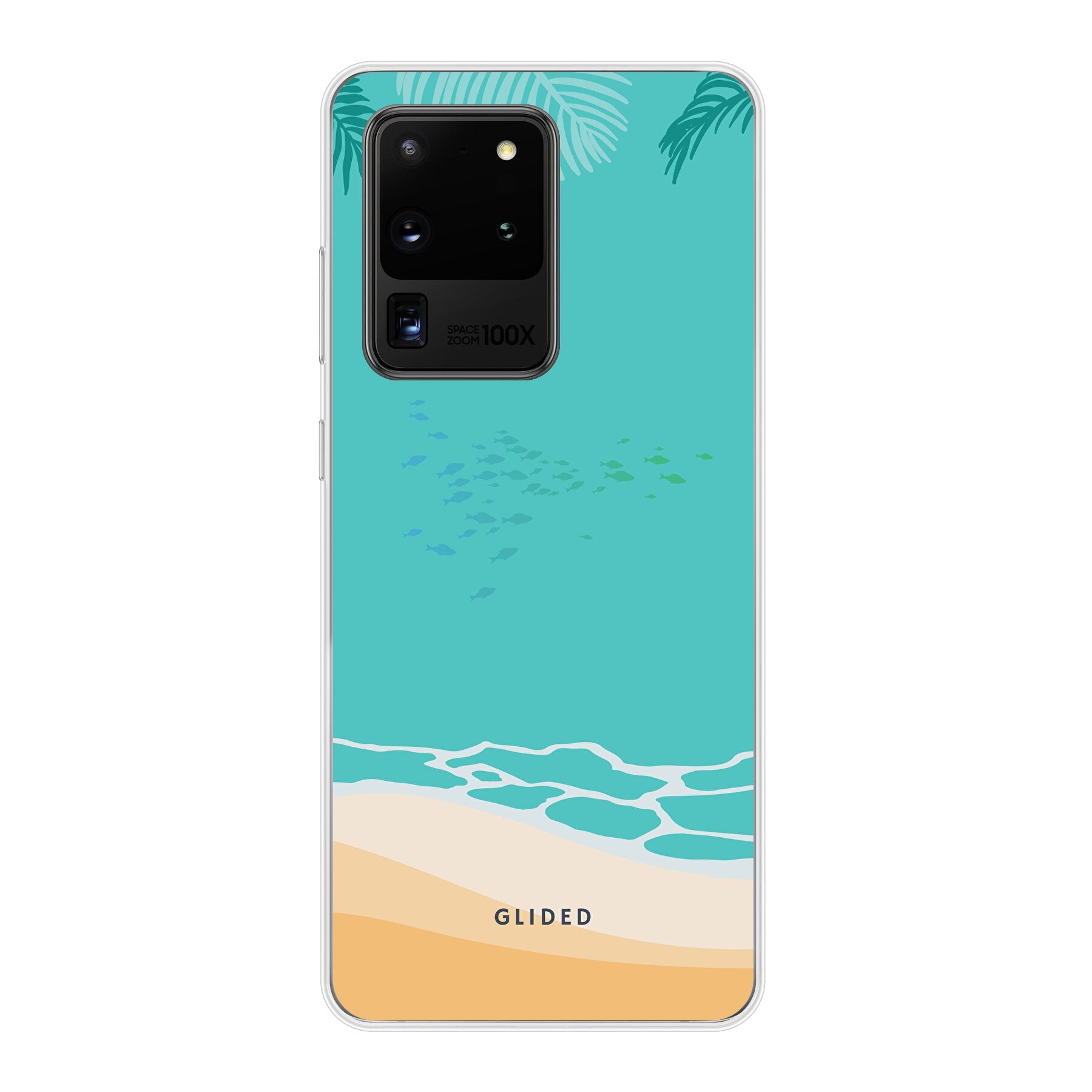 Beachy Handyhülle für Samsung Galaxy S20/S20 5G mit einzigartigem Stranddesign, stoßfestem Schutz und präzisen Aussparungen.