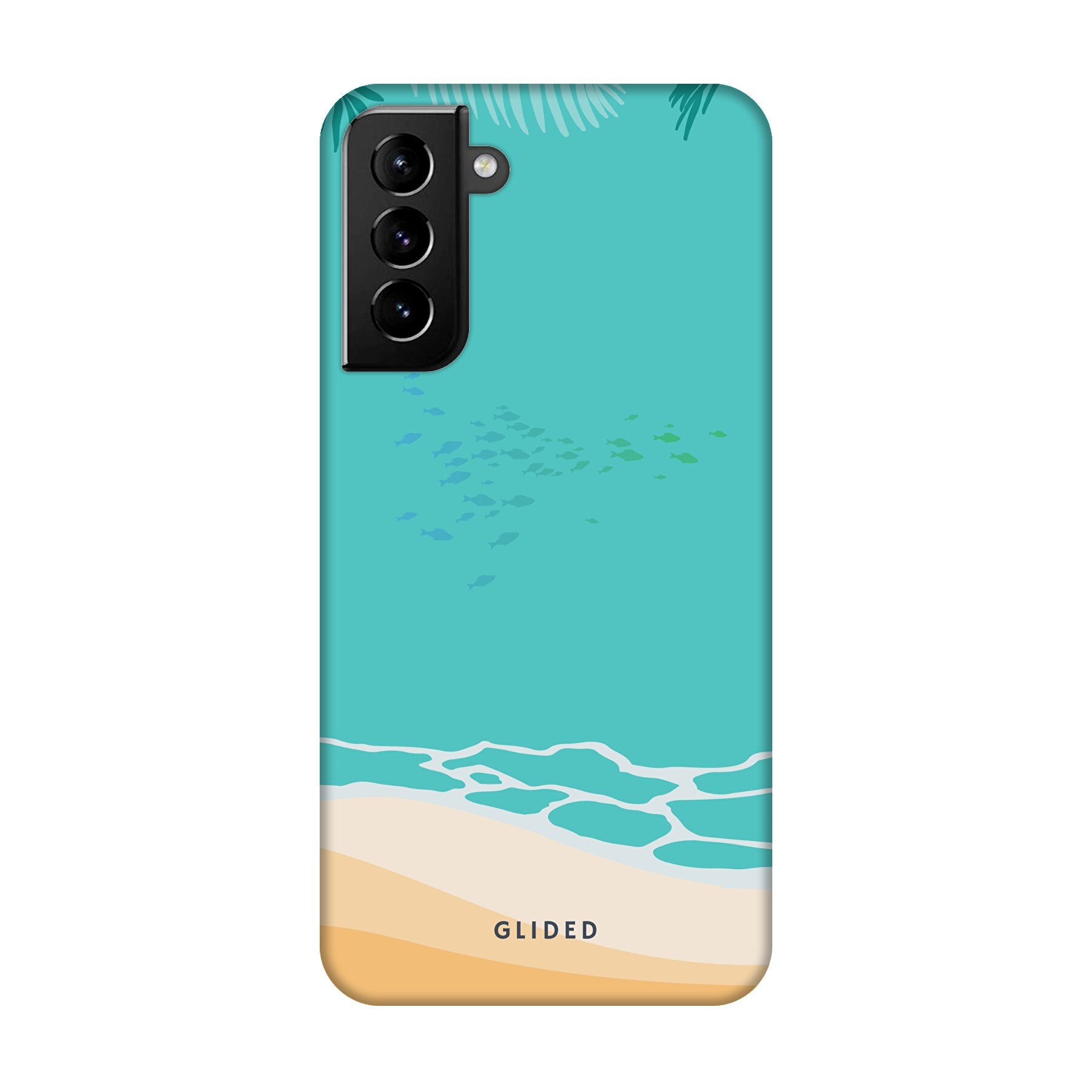 Beachy Hülle für Samsung Galaxy S21 Plus 5G mit einzigartigem Stranddesign, bietet Schutz und Stil.