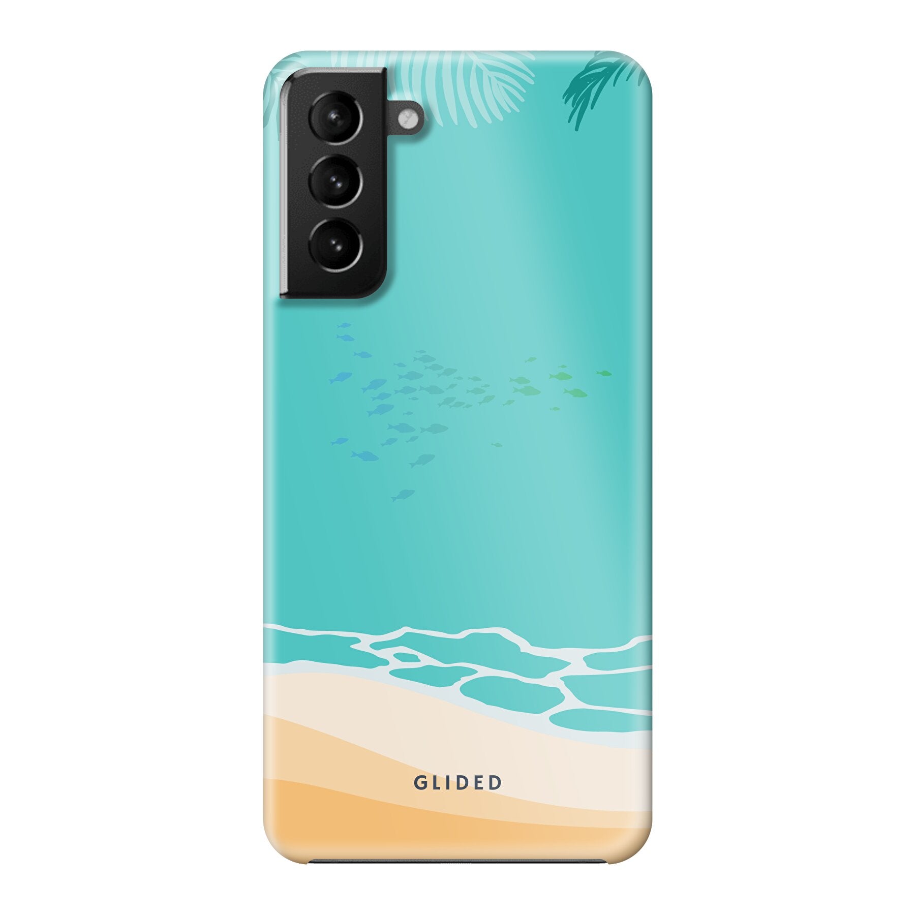 Beachy Hülle für Samsung Galaxy S21 Plus 5G mit einzigartigem Stranddesign, bietet Schutz und Stil.