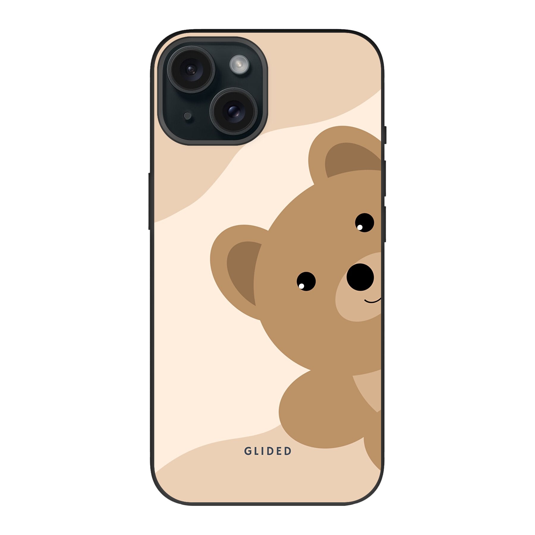 BearLove iPhone 15 Handyhülle mit süßem Bärendesign, idealer Schutz und schlankes Design.