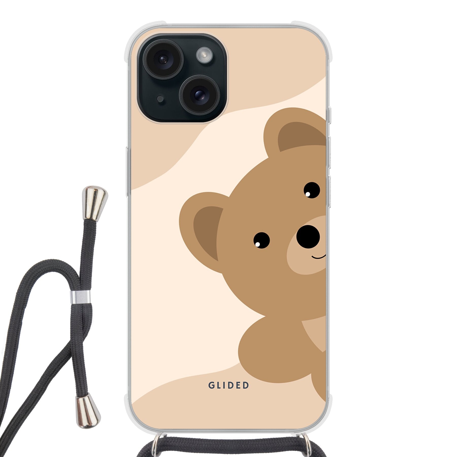 BearLove iPhone 15 Handyhülle mit süßem Bärendesign, idealer Schutz und schlankes Design.