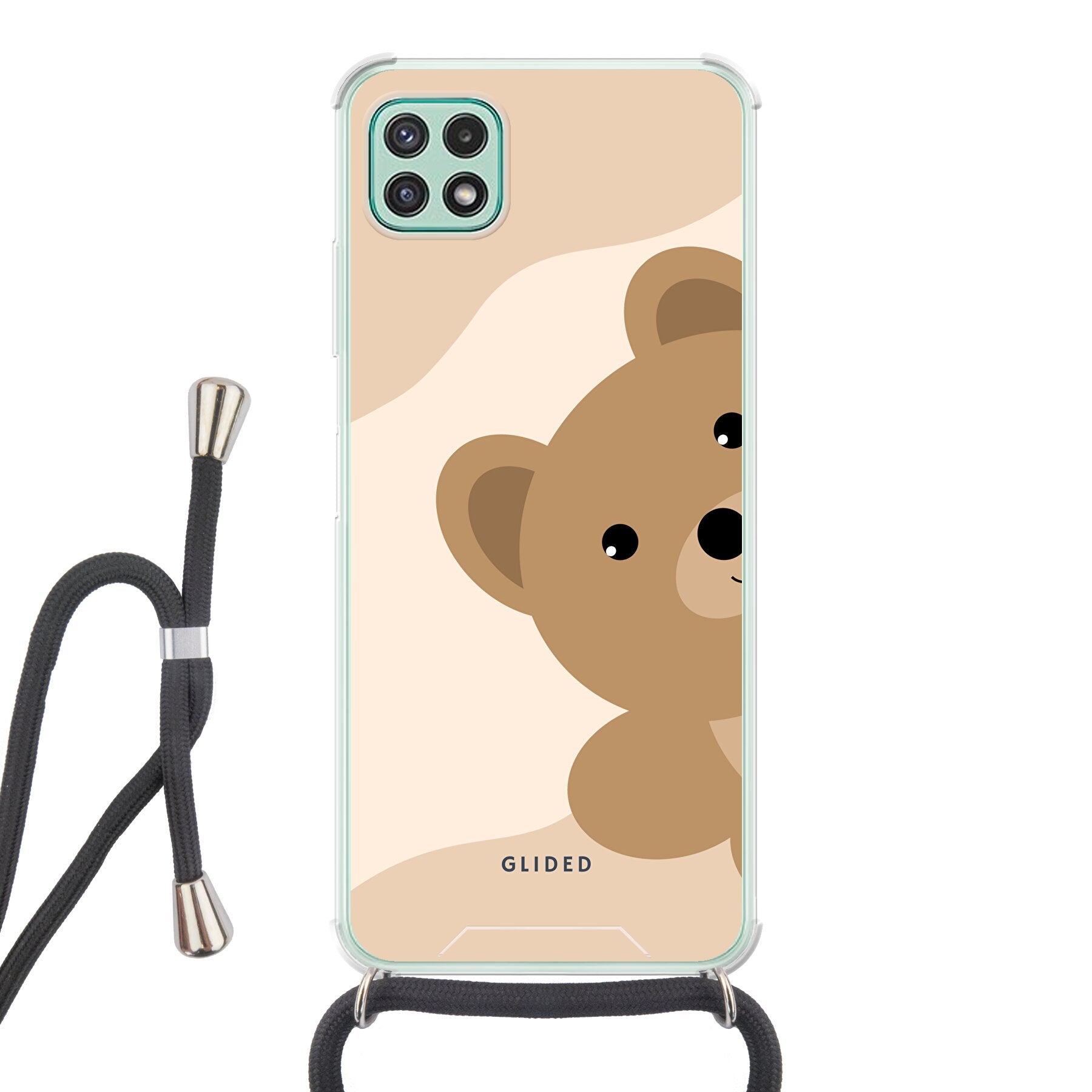BearLove Handyhülle für Samsung Galaxy A22 5G mit süßem Bärenmotiv, bietet stilvollen Schutz und Komfort.