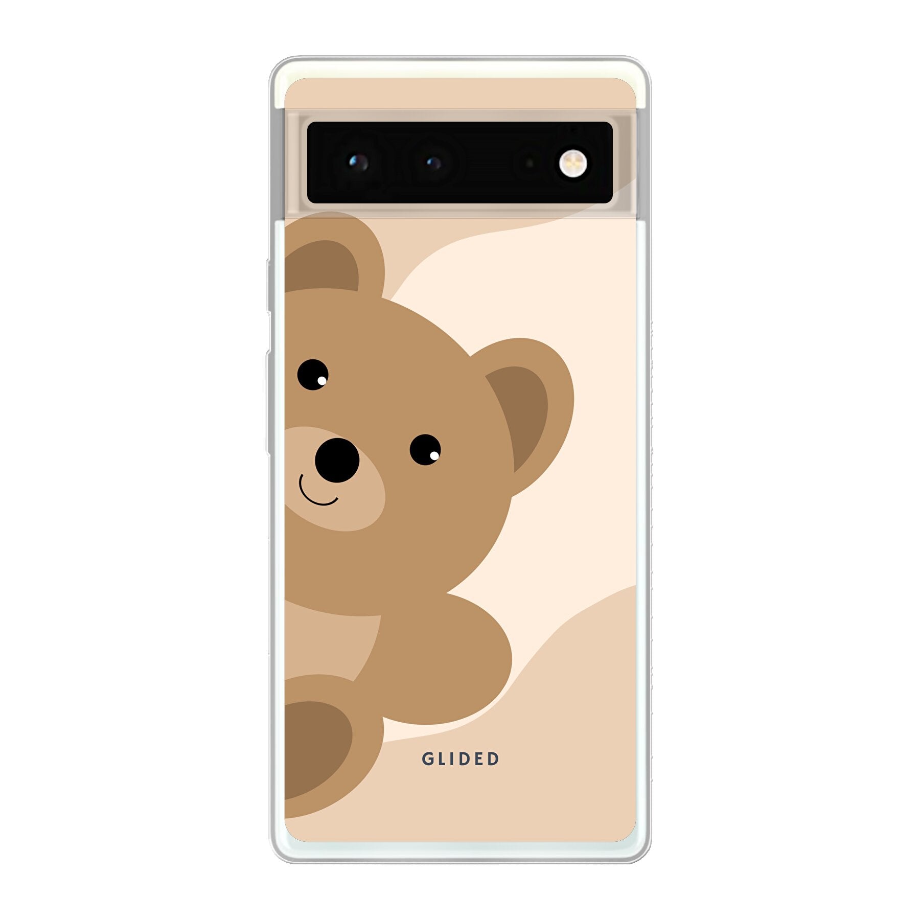 BearLove Right Google Pixel 6 Handyhülle mit süßem Bärendesign, bietet Schutz und Stil für dein Smartphone.