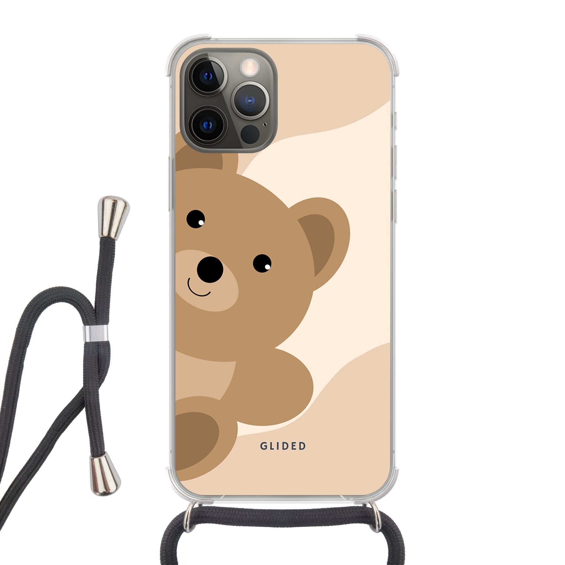 BearLove iPhone 12 Pro Handyhülle mit süßem Bären-Design, bietet Schutz und Stil.