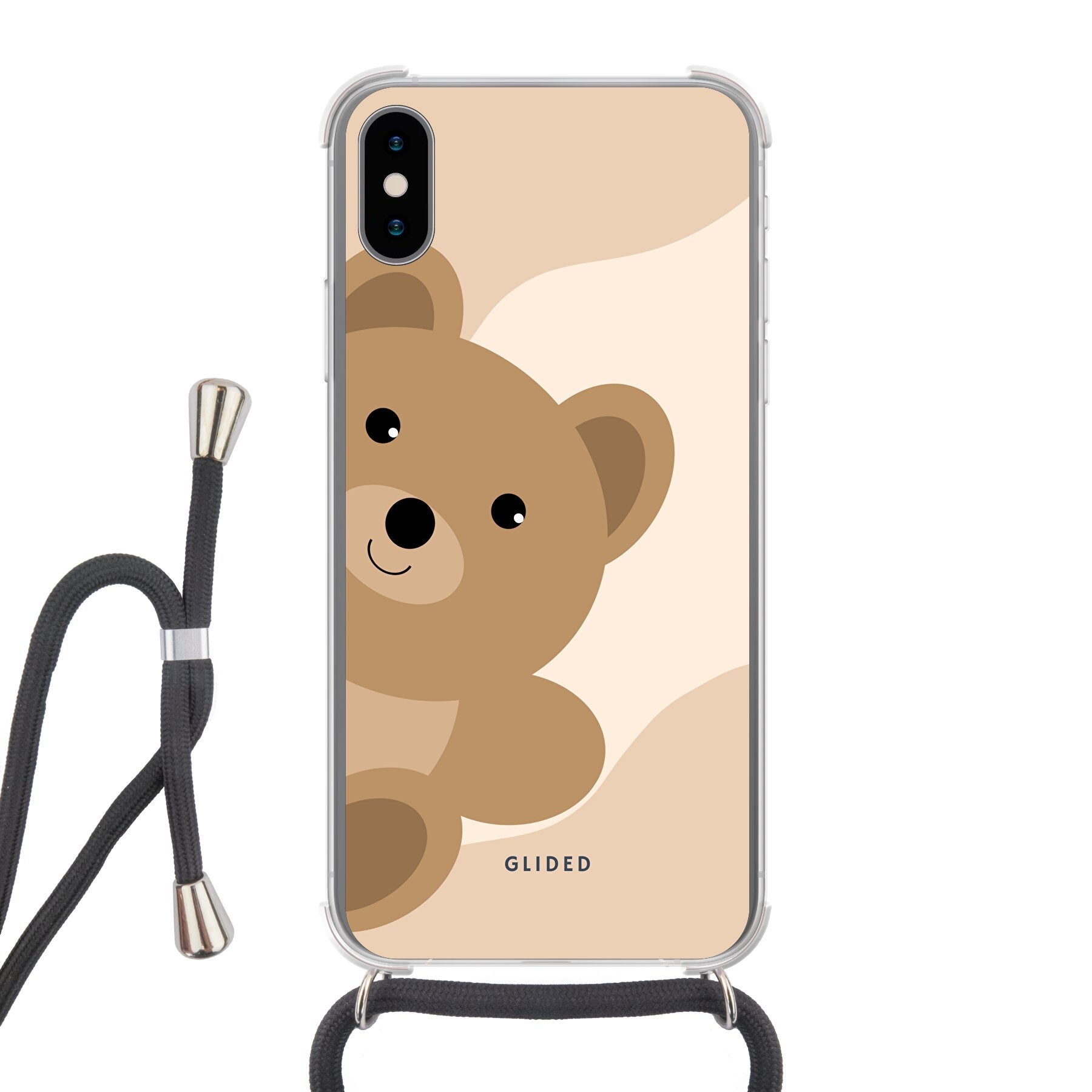 BearLove iPhone X/Xs Handyhülle mit süßem Bärendesign, bietet optimalen Schutz und stilvolle Ästhetik.