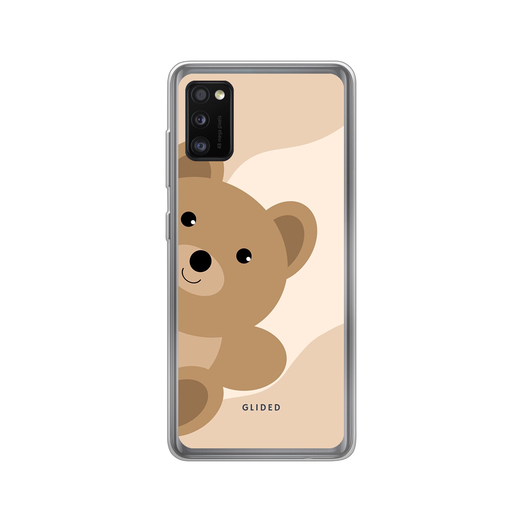 BearLove Right Handyhülle für Samsung Galaxy A41 mit süßem Bärenmotiv, bietet Schutz und Stil.