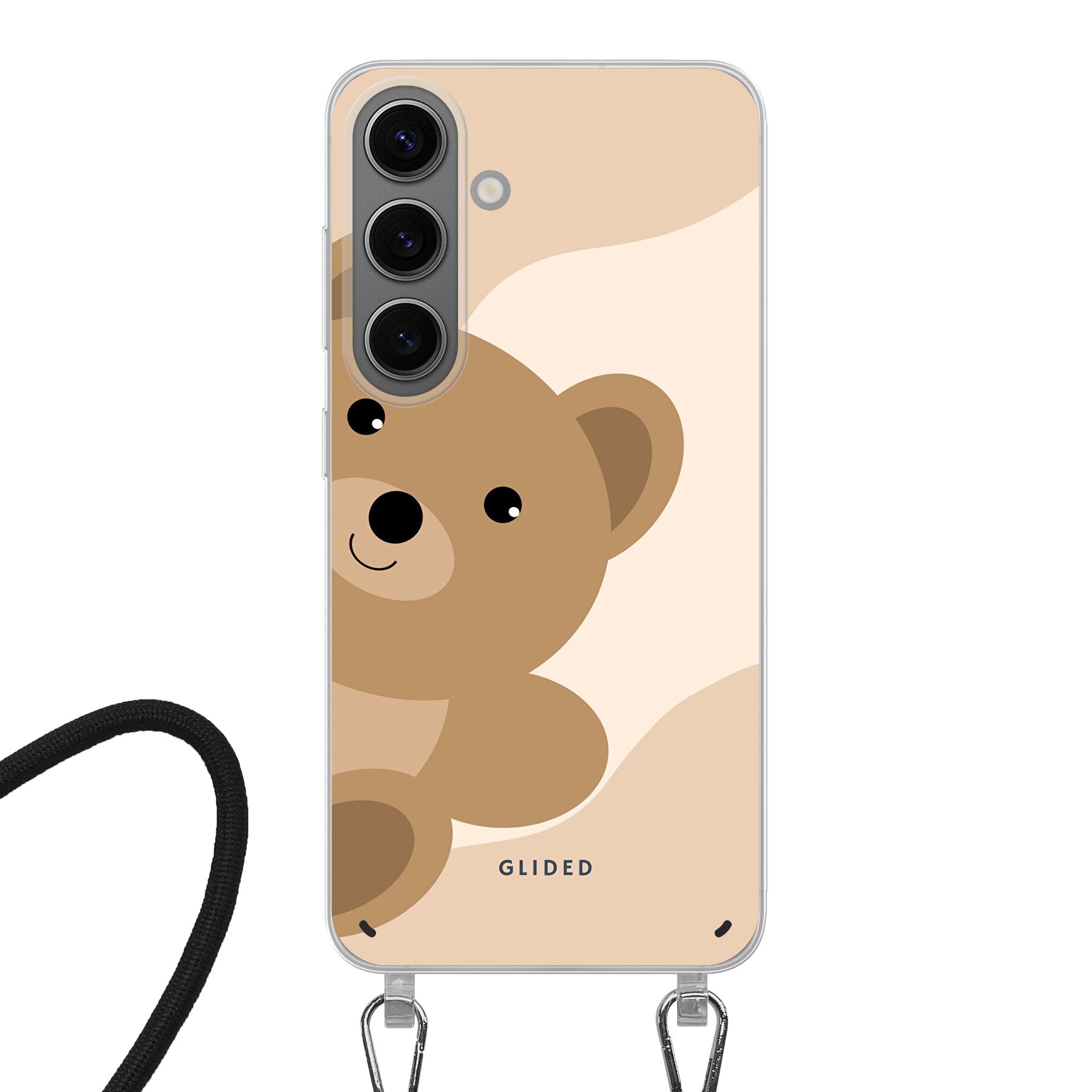 BearLove Handyhülle für Samsung Galaxy S24 mit süßem Bärenmotiv, bietet stilvollen Schutz und eine herzerwärmende Botschaft.