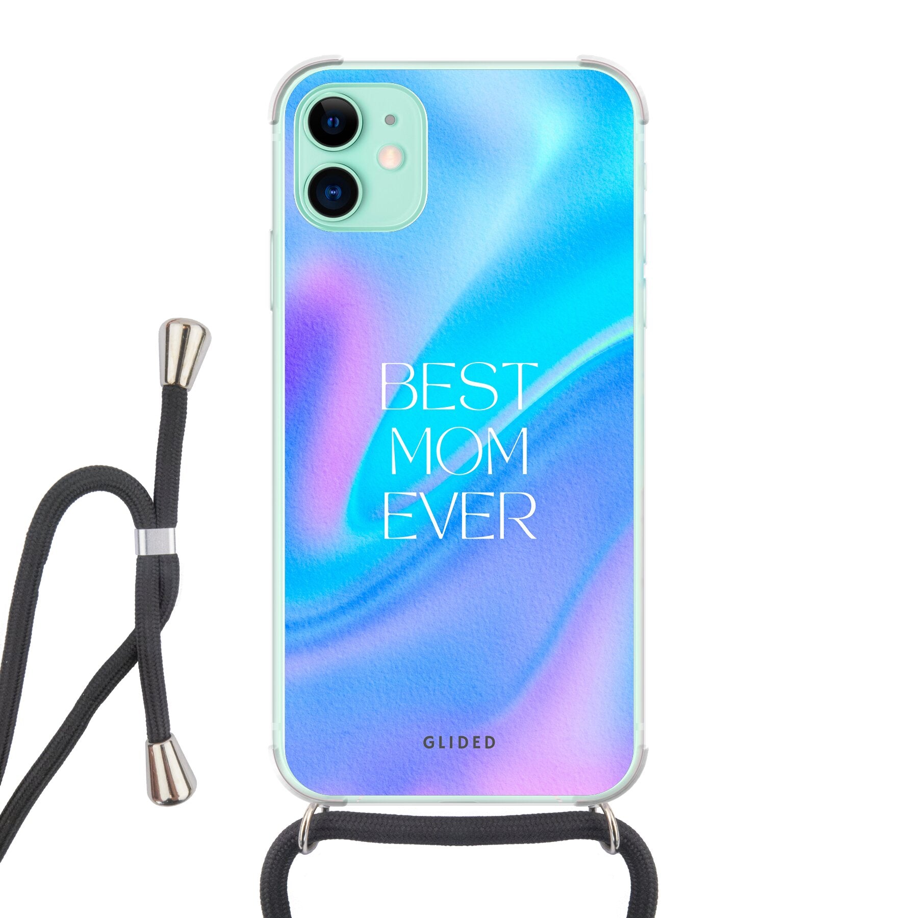 Best Mom iPhone 11 Handyhülle mit floralem Design, das Liebe und Wertschätzung für Mütter symbolisiert.