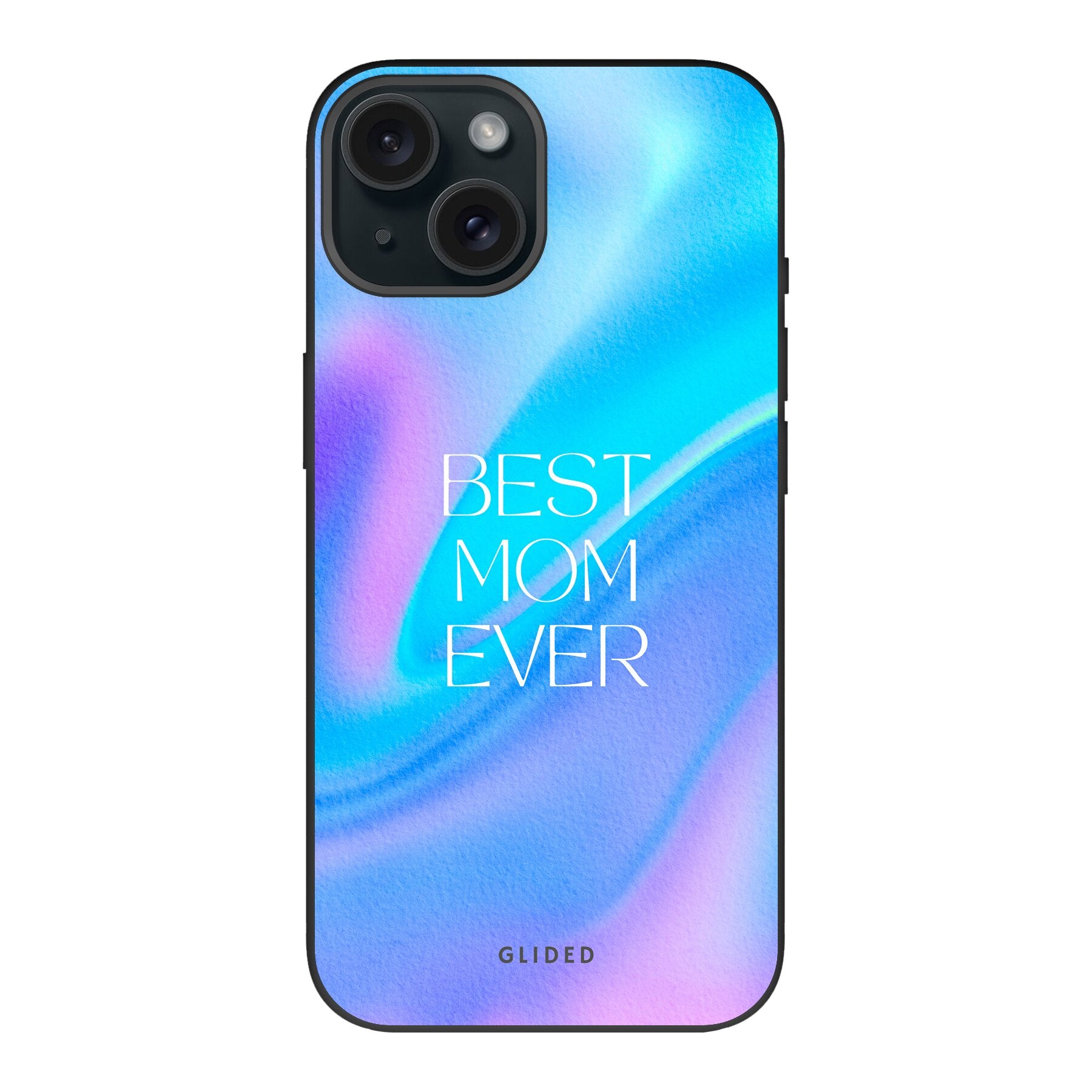 Best Mom iPhone 15 Handyhülle mit floralem Design, das die Liebe und Wertschätzung für Mütter symbolisiert.