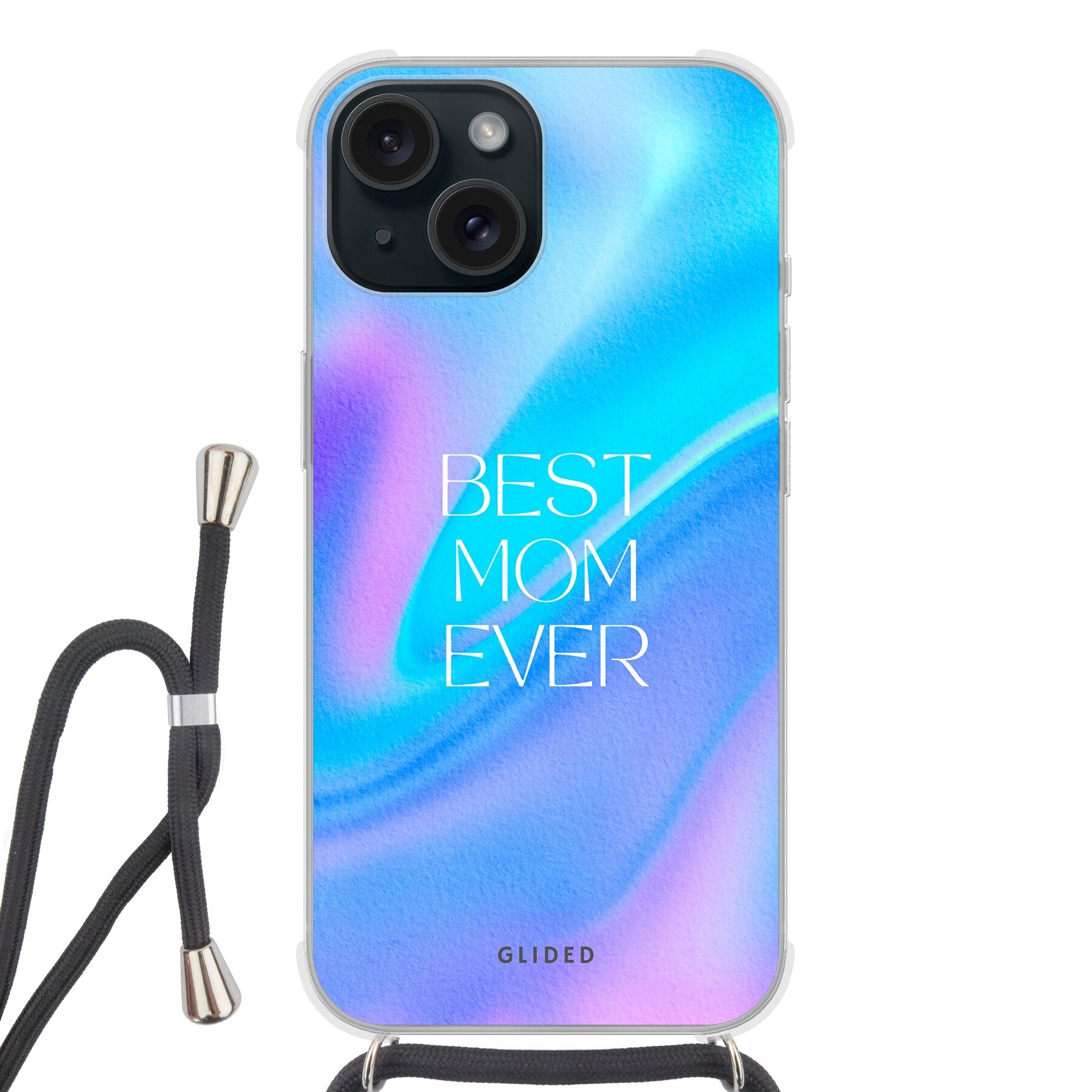 Best Mom iPhone 15 Handyhülle mit floralem Design, das die Liebe und Wertschätzung für Mütter symbolisiert.