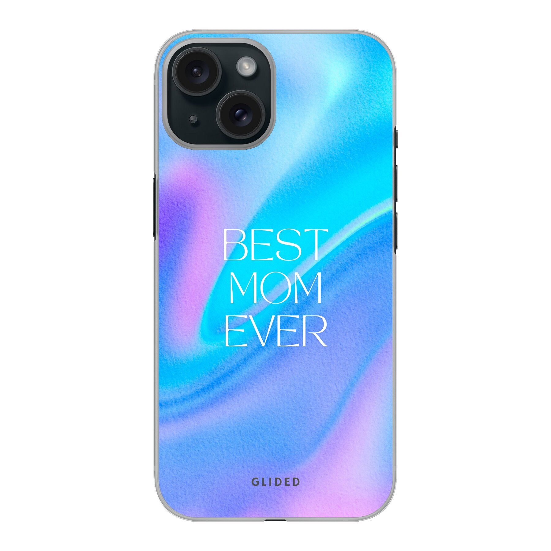 Best Mom iPhone 15 Handyhülle mit floralem Design, das die Liebe und Wertschätzung für Mütter symbolisiert.