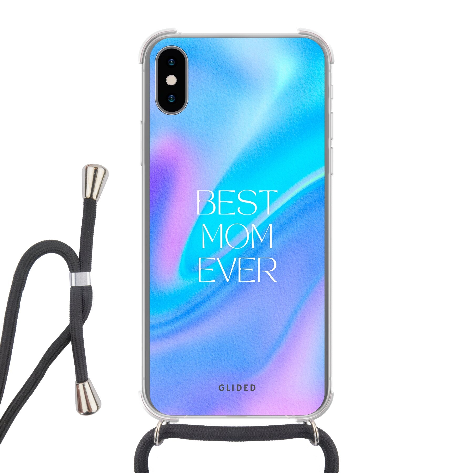 Best Mom iPhone X/Xs Handyhülle mit floralem Design, das die Liebe und Wertschätzung für Mütter symbolisiert.