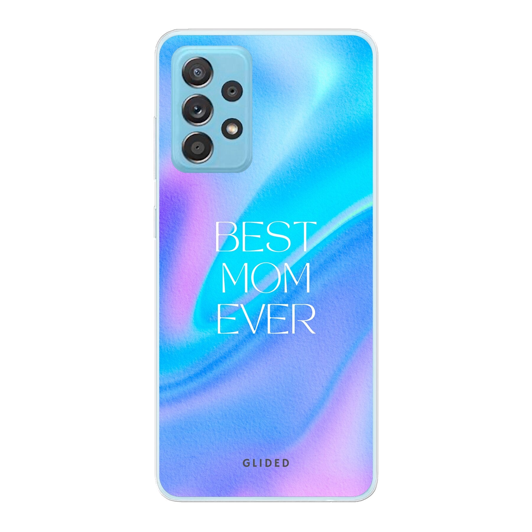 Samsung Galaxy A73 5G Handyhülle mit 'Best Mom' Design, zarten Blumen und liebevollen Details, idealer Schutz für das Smartphone.