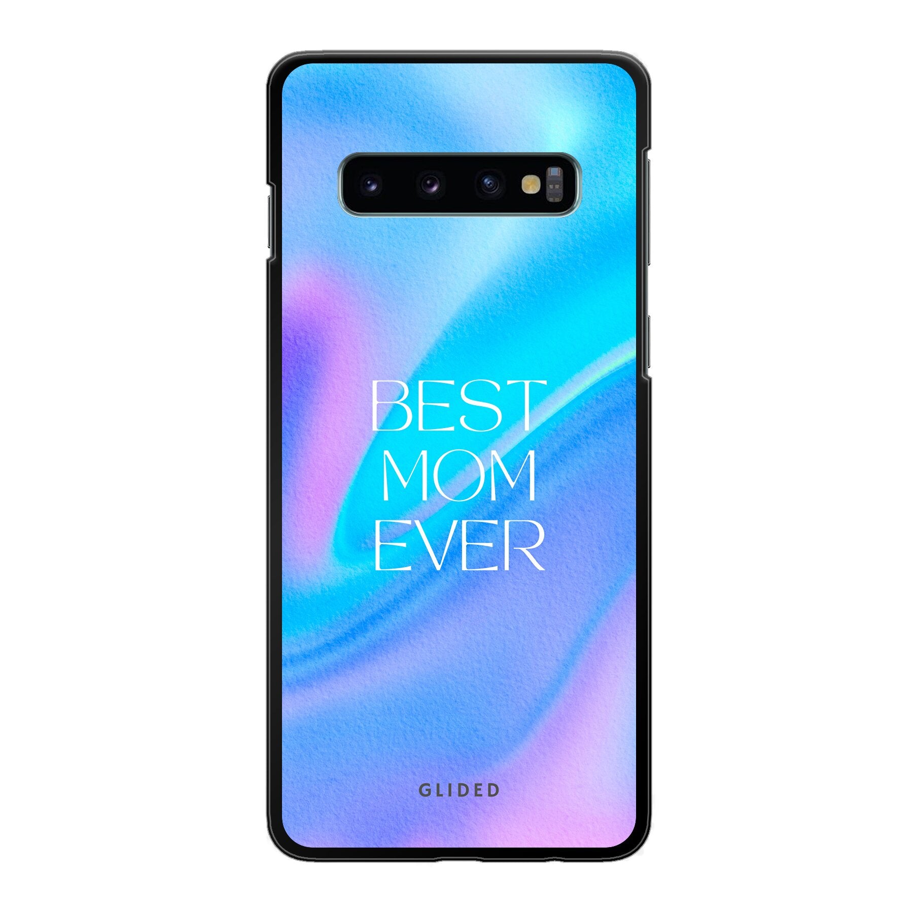 Samsung Galaxy S10 Hülle mit 'Best Mom' Design, zarte Blumen und liebevolle Details, idealer Schutz und stilvolles Accessoire.
