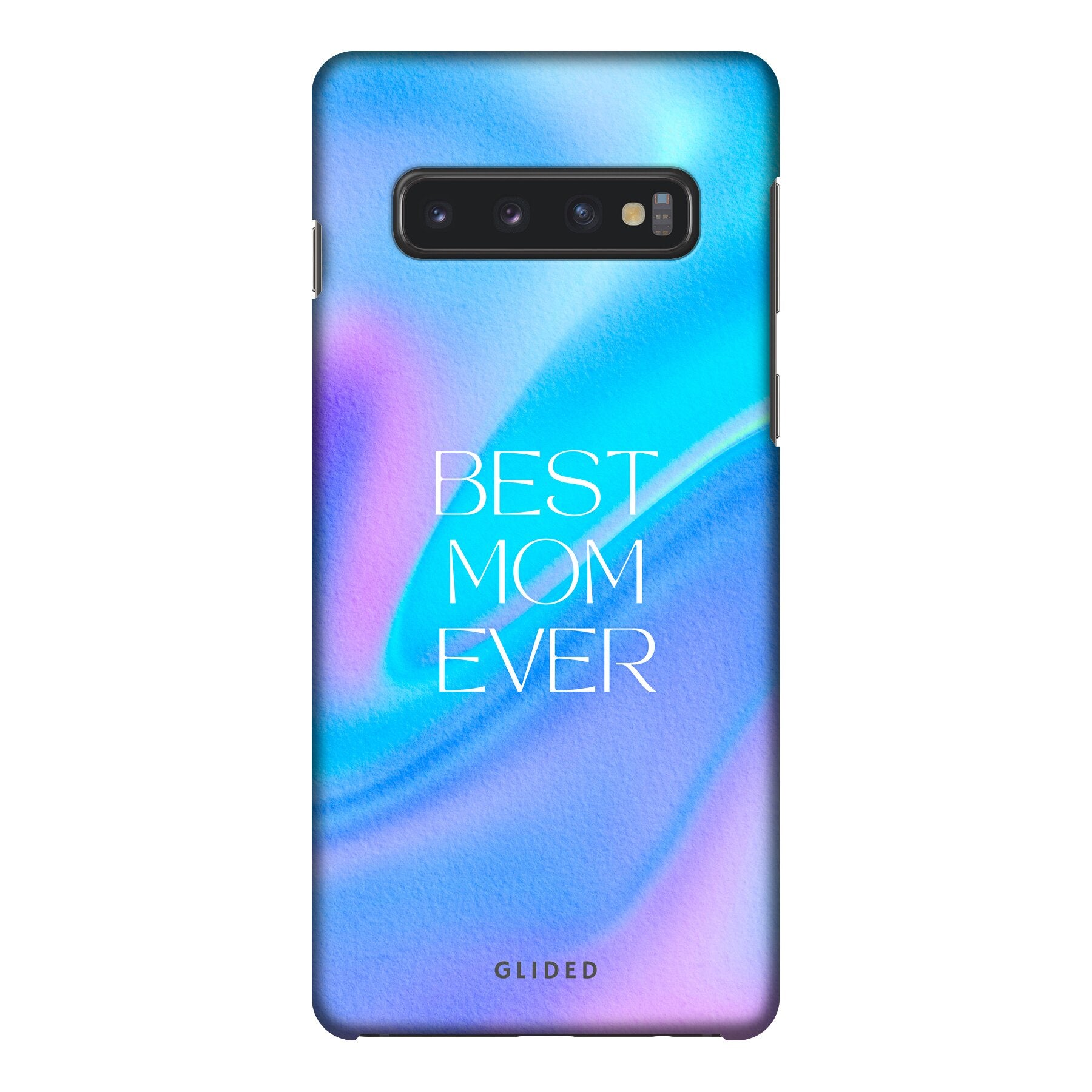 Samsung Galaxy S10 Hülle mit 'Best Mom' Design, zarte Blumen und liebevolle Details, idealer Schutz und stilvolles Accessoire.
