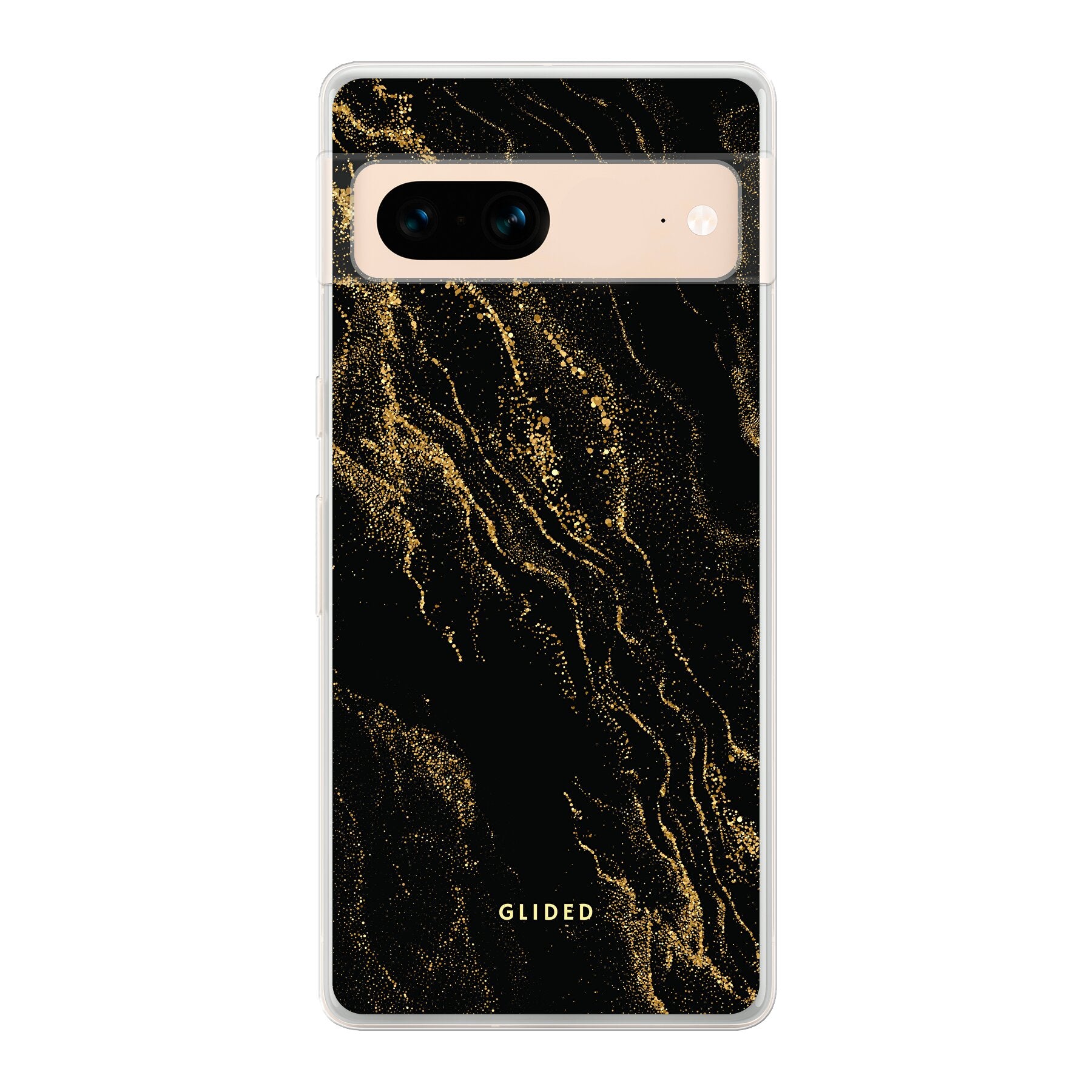 Elegante Black Marble Google Pixel 7 Handyhülle mit schwarzem Marmordesign, bietet stilvollen Schutz und Funktionalität.