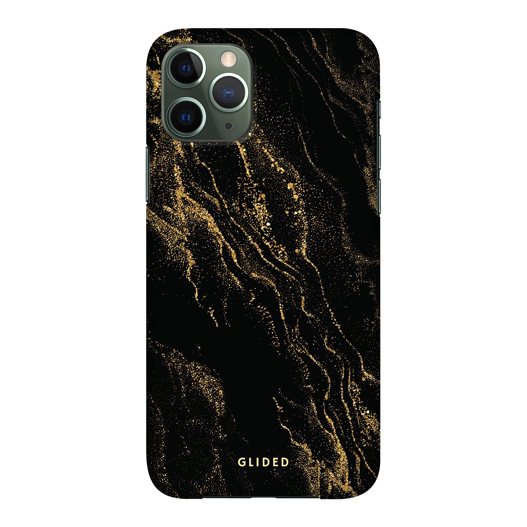 Elegante Black Marble iPhone 11 Pro Handyhülle mit luxuriösem schwarzem Marmordesign, idealer Schutz und schlankes Profil.