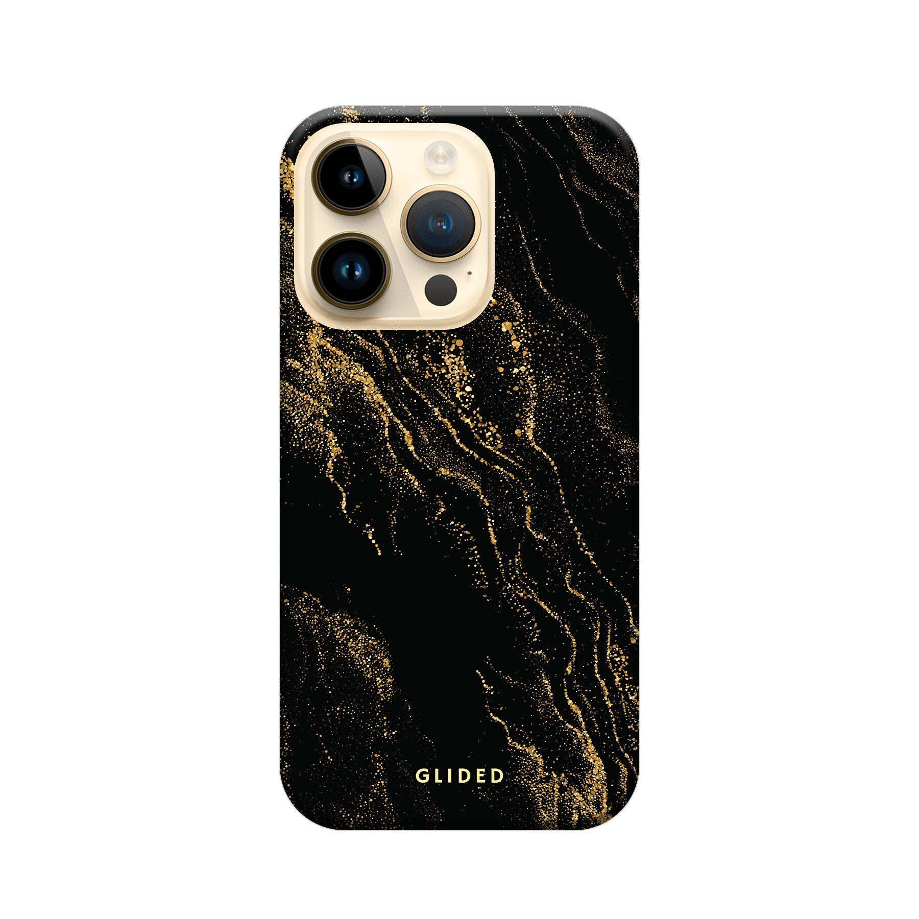 Elegante Black Marble iPhone 14 Pro Handyhülle mit stilvollem schwarzem Marmordesign, idealer Schutz und schlankes Profil.