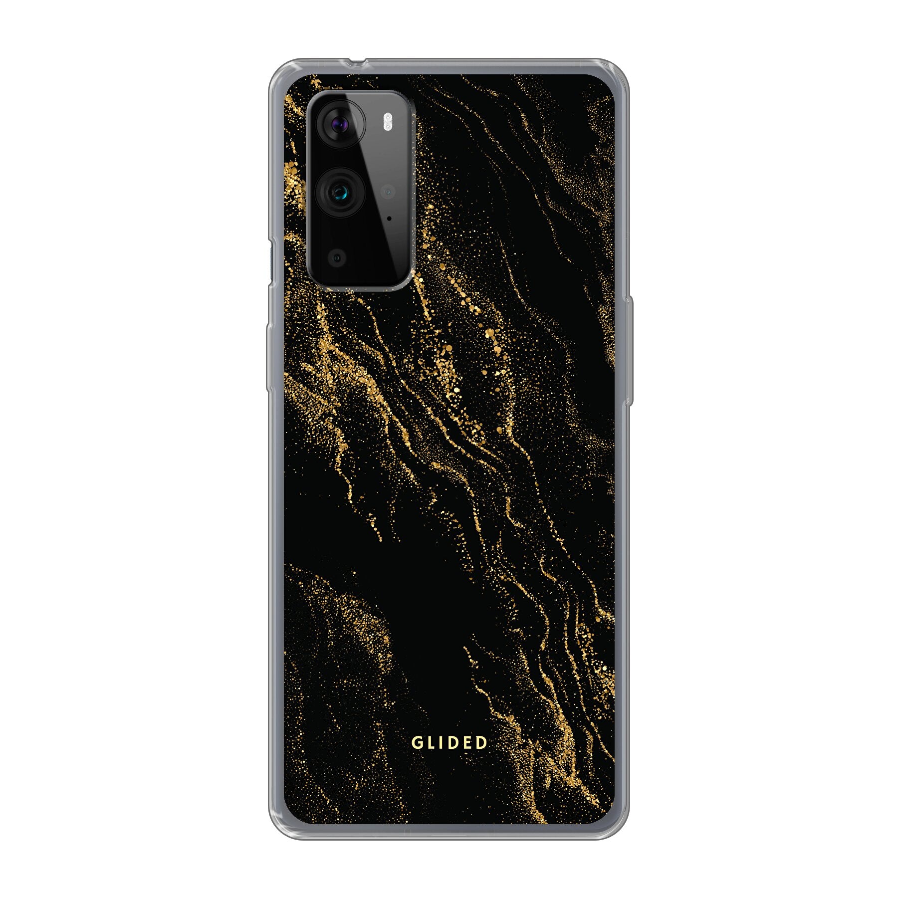 Elegante Black Marble Handyhülle für OnePlus 9 Pro mit luxuriösem Marmordesign und stoßfestem Schutz.
